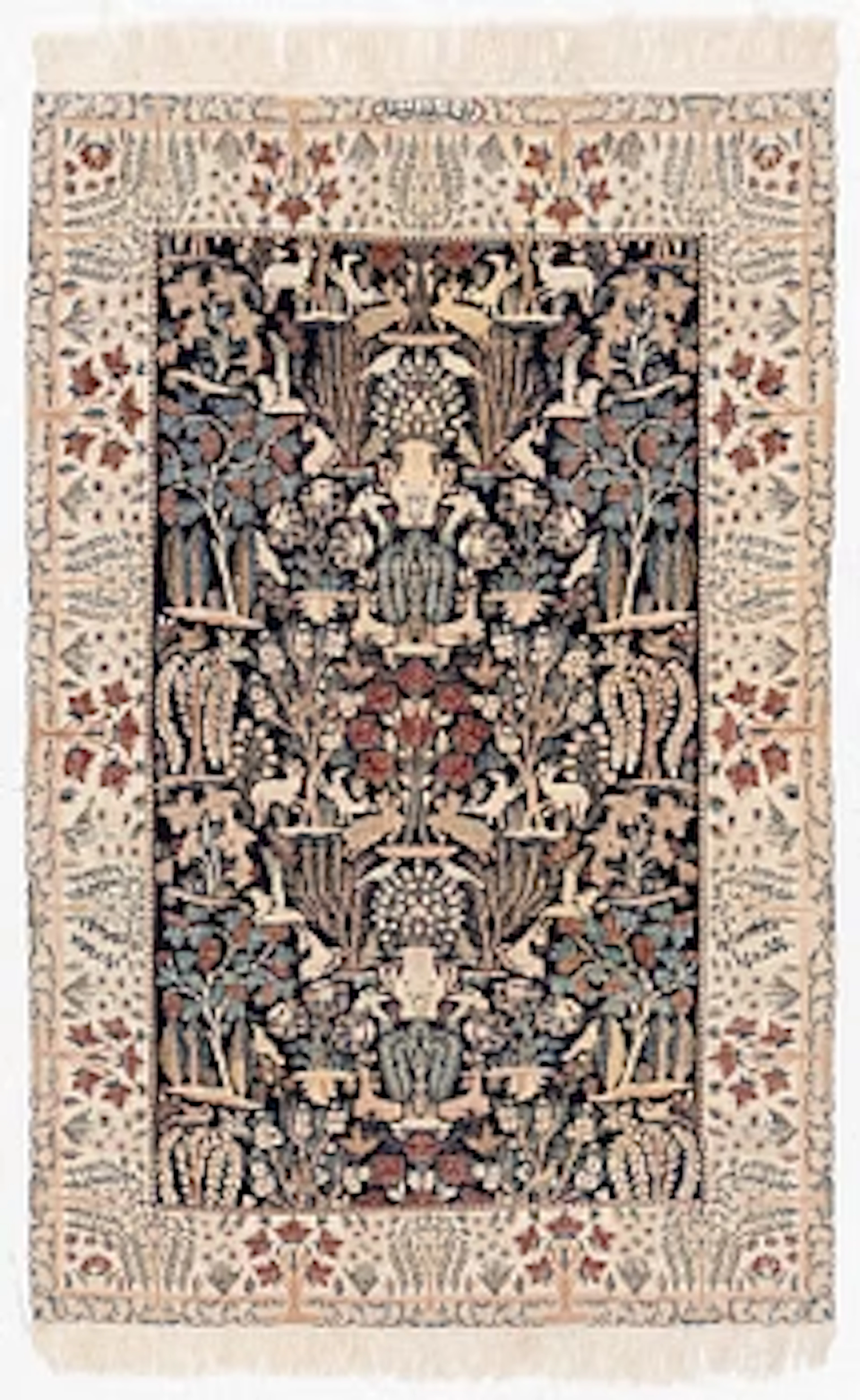 Rug, Nain, part silk, approx. 161 x 107 cm.
