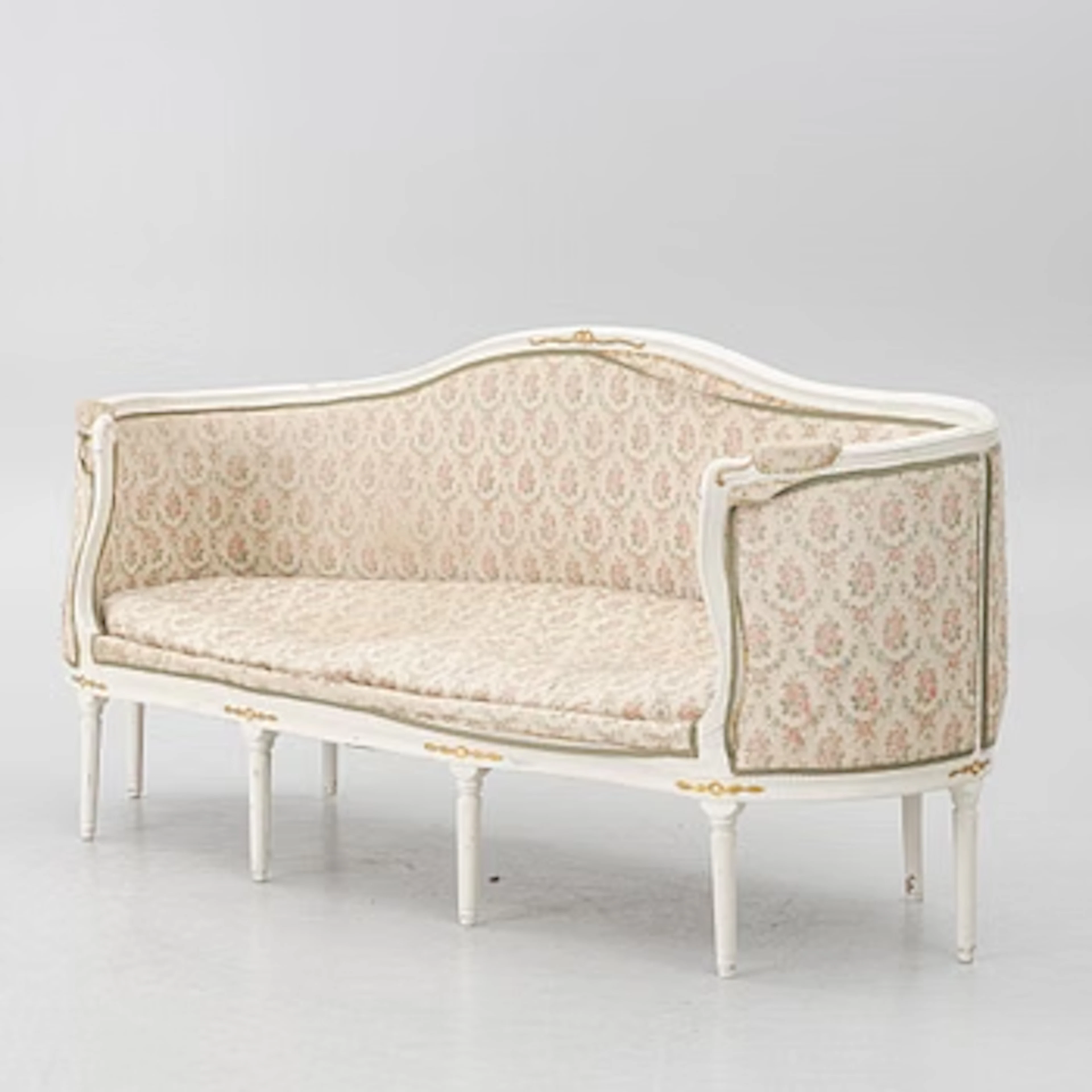A Gustavian sofa, 18th century.
