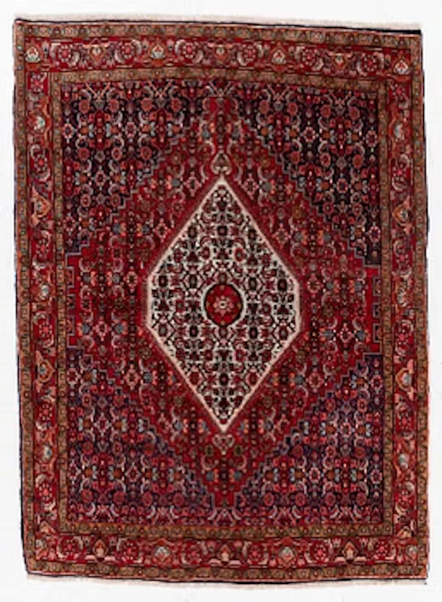 Rug, probably antique Bidjar, approx. 165 x 122 cm.