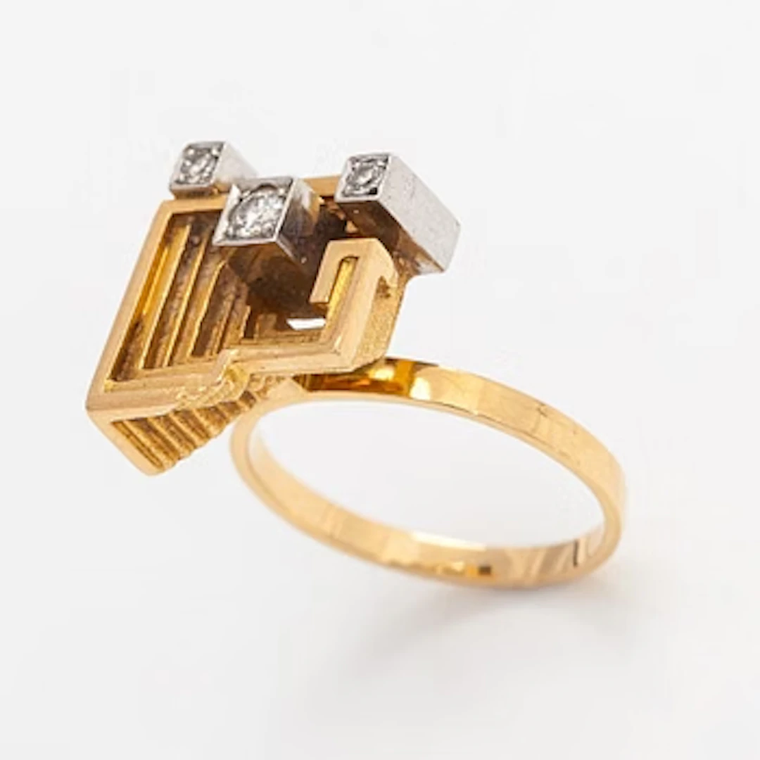 Björn Weckström, Ring, “Aurinkotemppeli”, brilliant-cut diamonds