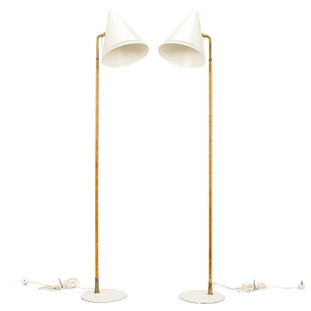 Paavo Tynell, a pair of mid-20th century K10-10 floor lamps for Taito Finland.