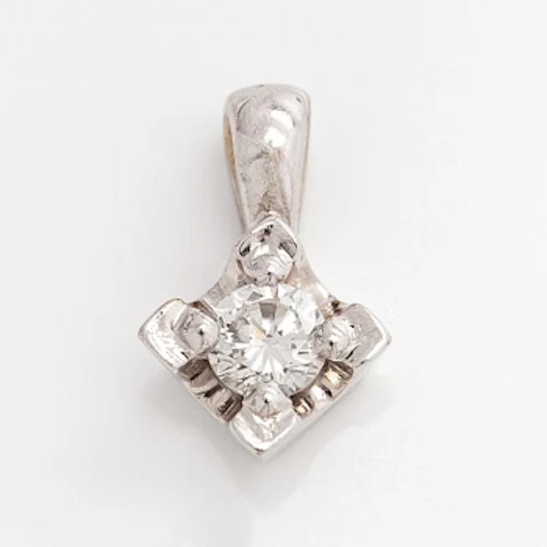 Pendant, brilliant cut diamond, 18K gold, Timanttiset.