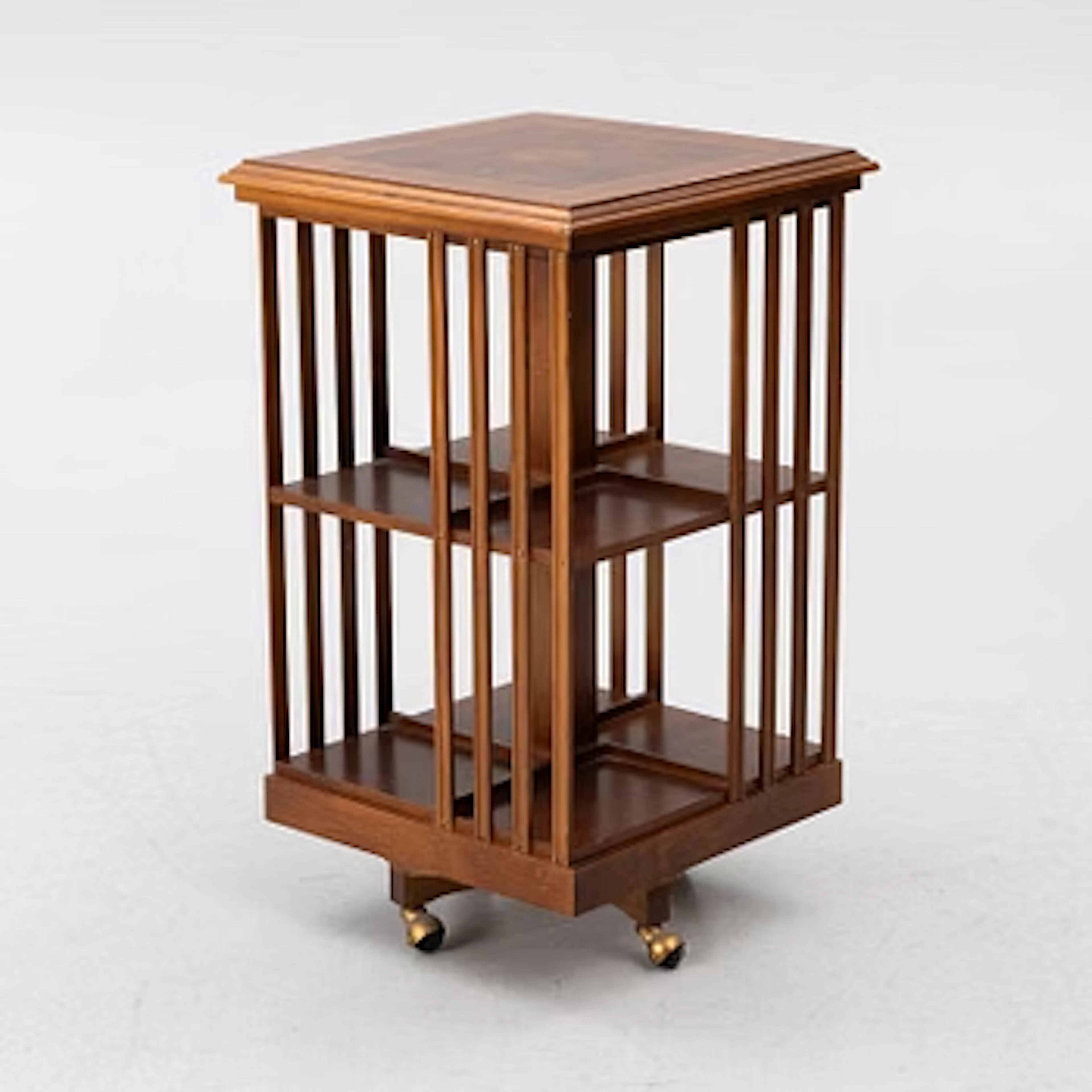 Rotating bookcase, late 20th century.