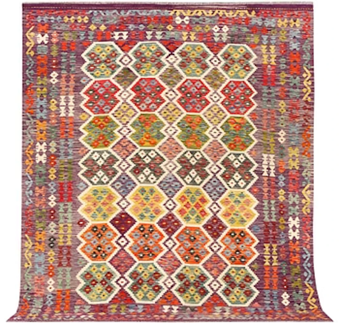 A Afghan Kelim, c. 296 x 249 cm.