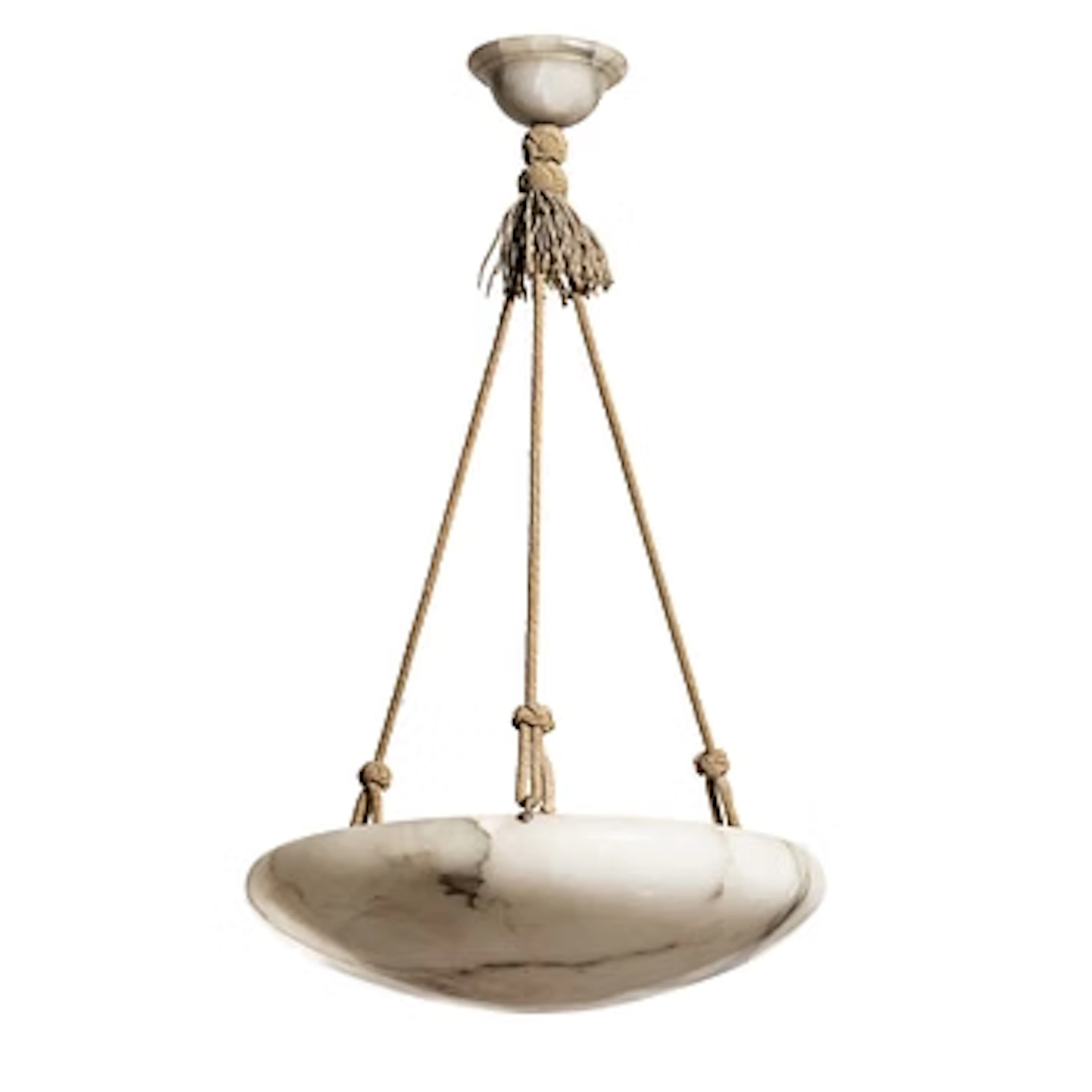 Ceiling lamp, alabaster, 1920s.