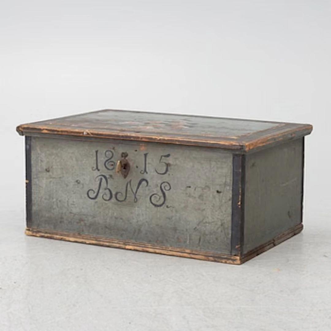 Chest, folk art, Brunnskog, Värmland, dated 1815.