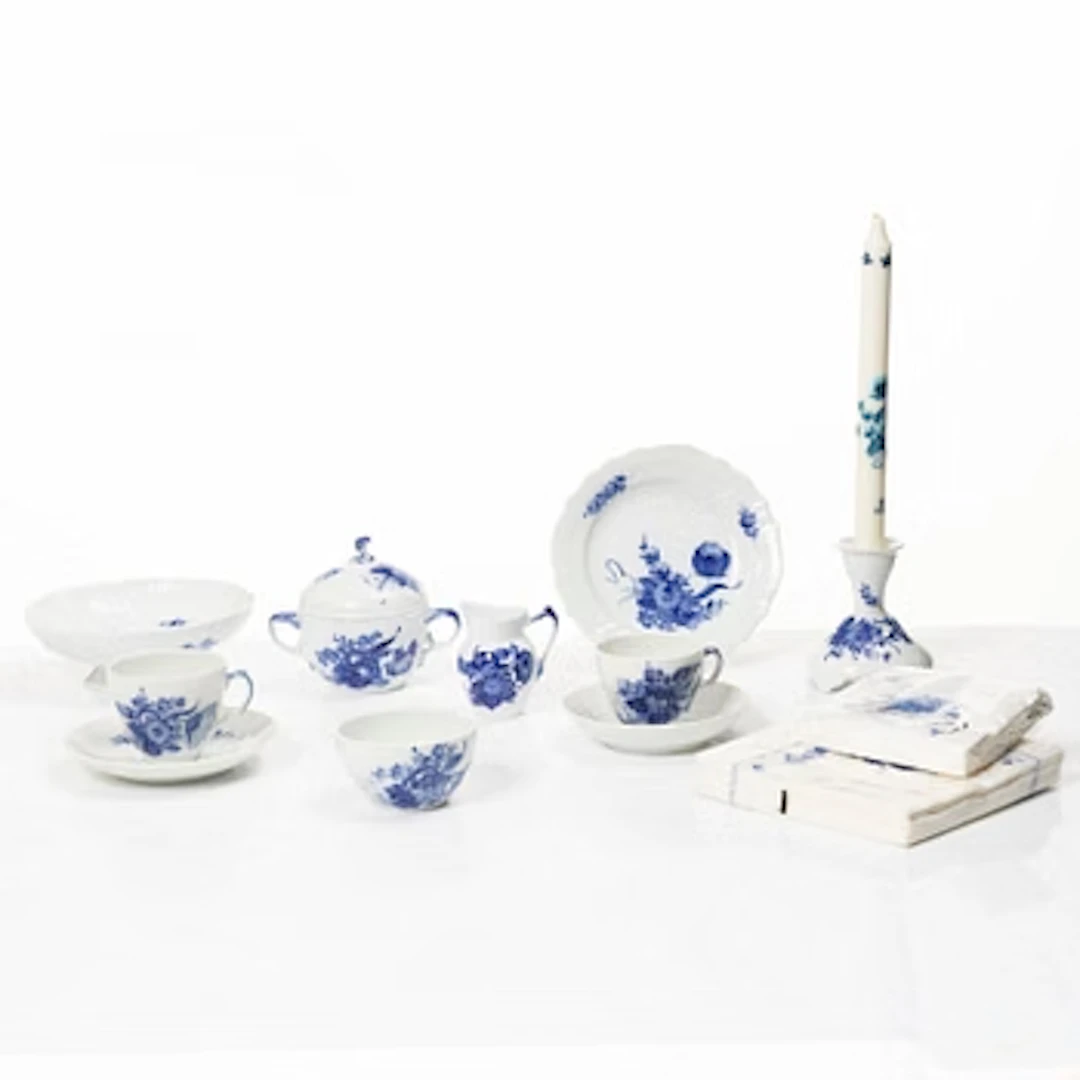 Royal Copenhagen, A 49 piece 'Blue Flower' coffee service, Denmark.