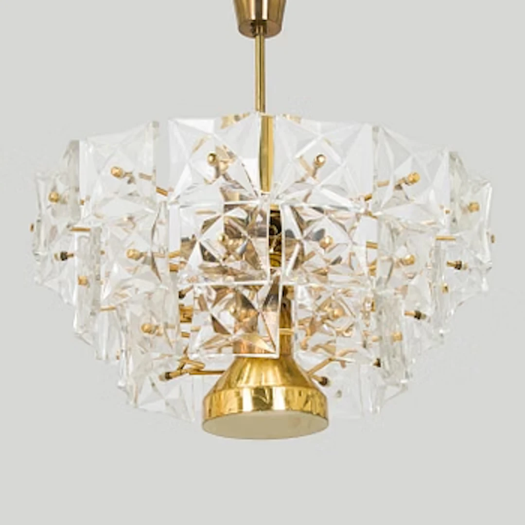 Chandelier, Kinkeldey Leuchten GmbH & Co, Germany, 1960s.