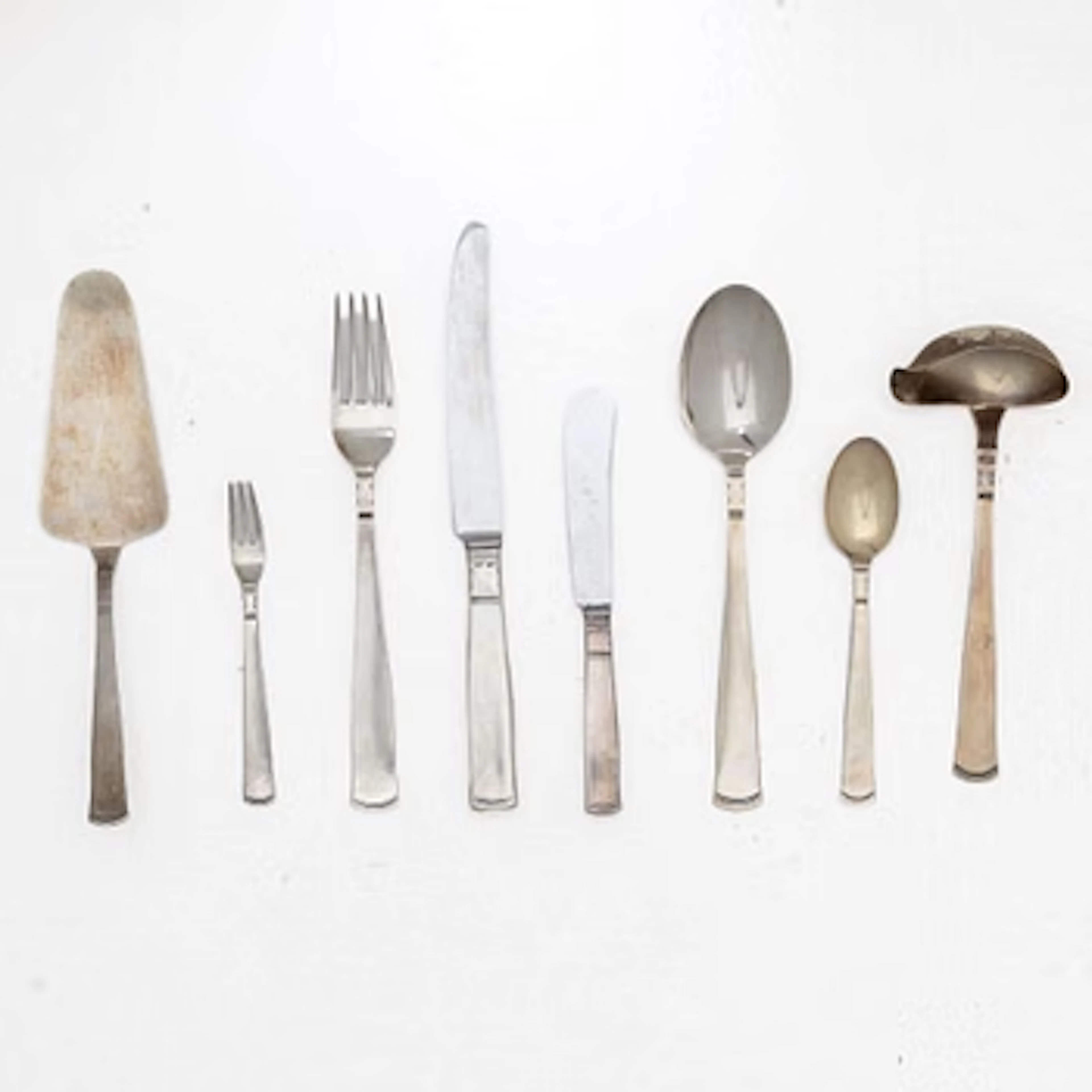 Jacob Ängman, Cutlery set, 53 pieces, silver, “Rosenholm”, GAB, including