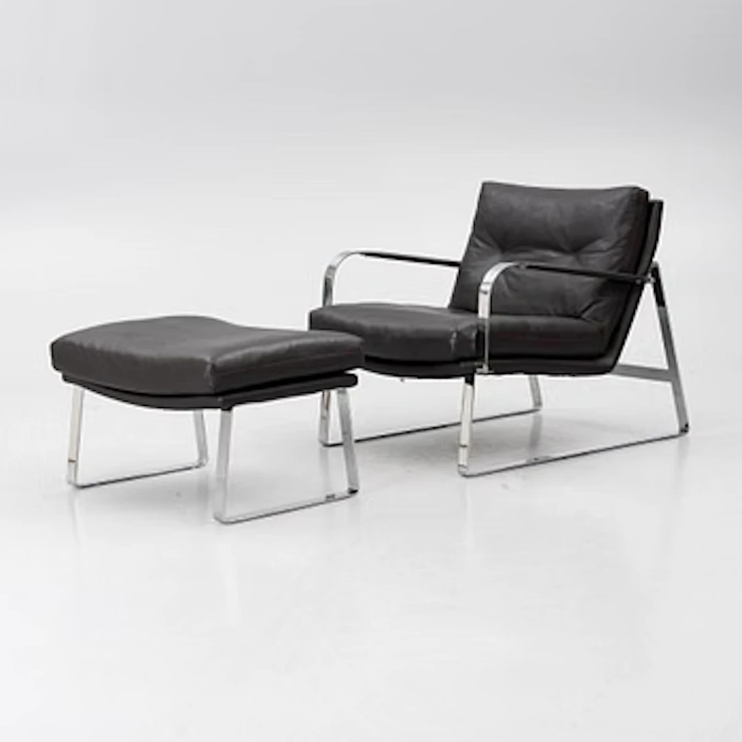 Lenka Teilmann, armchair with footstool, “Shabby”, Conform, 2000s.