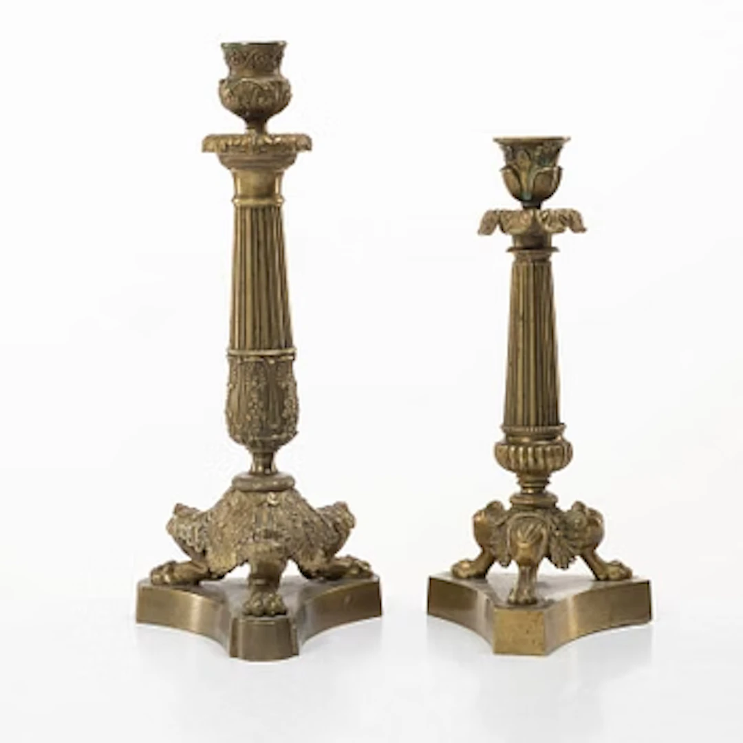 Two similar candlesticks, France, 19th century.