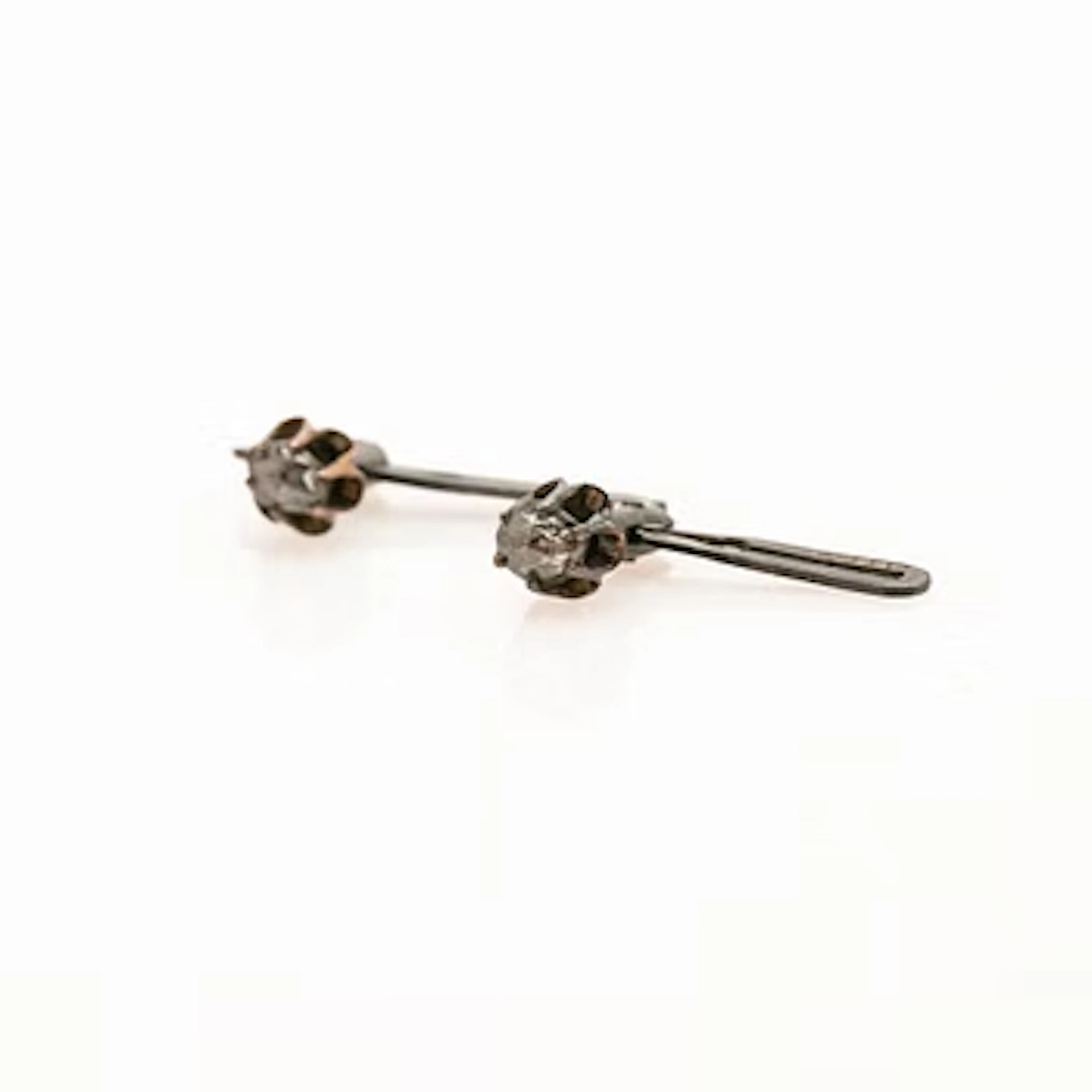 Shirt studs, a pair, set with rose-cut diamonds, Gustaf Dahlgren & Co.