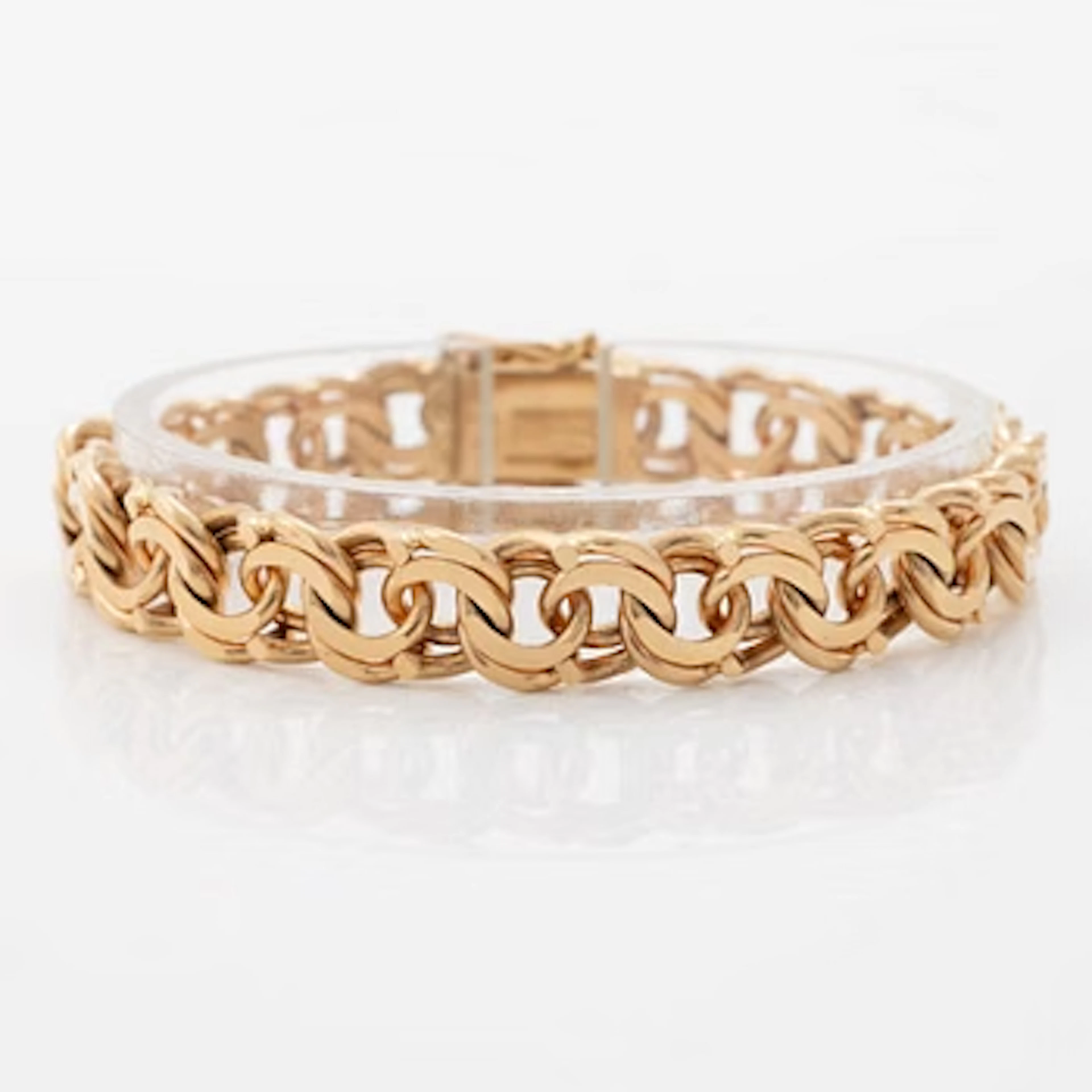 Bracelet, 18K gold Bismarck link.