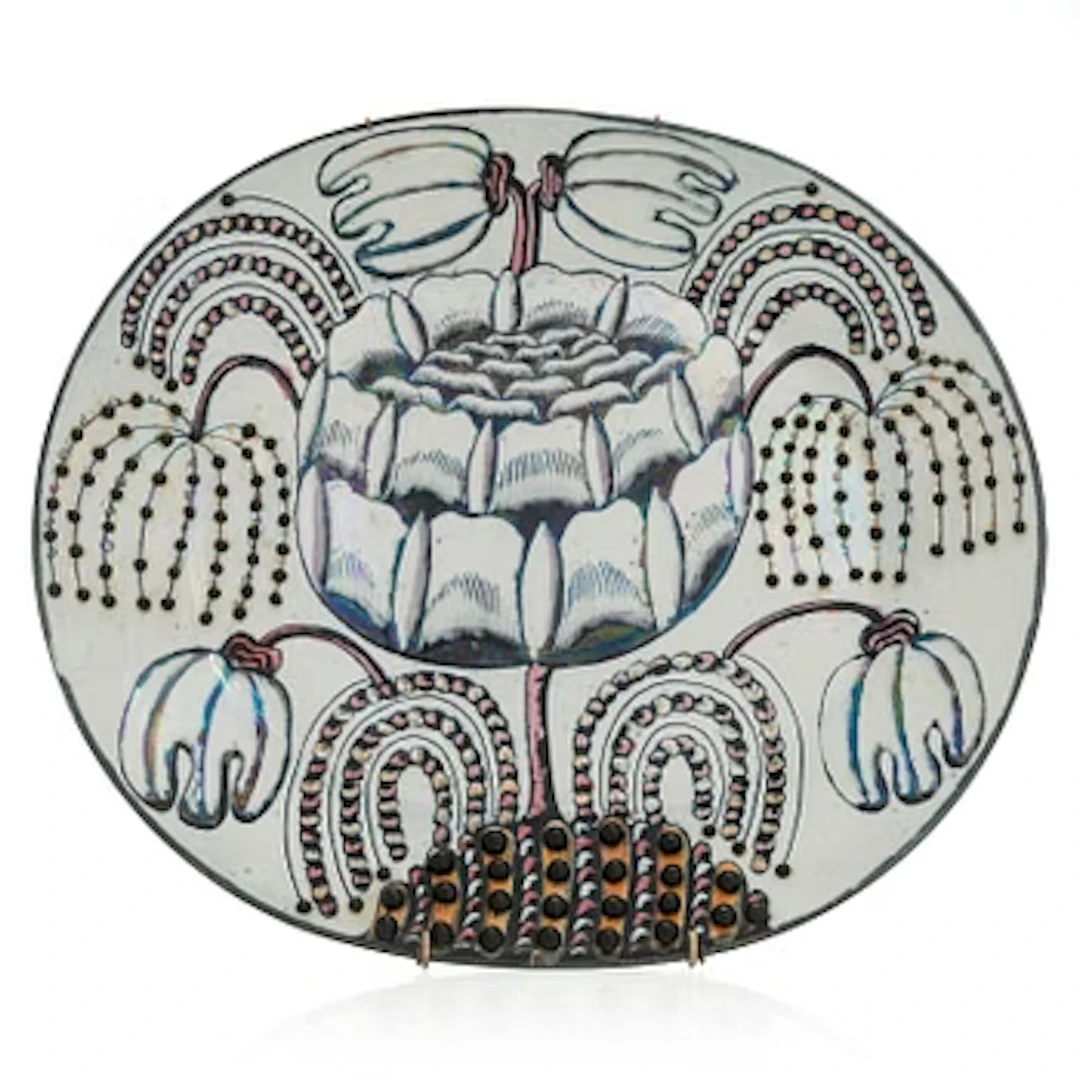 Birger Kaipiainen, A ceramic decorative dish, signed Kaipiainen Arabia.