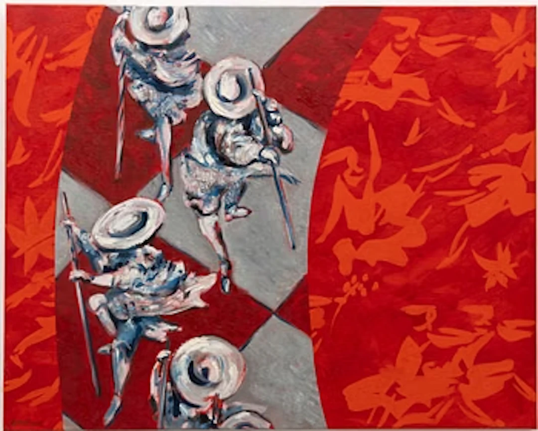 Roman Scheidl , Roman Scheidl, "Vier Wanderer".