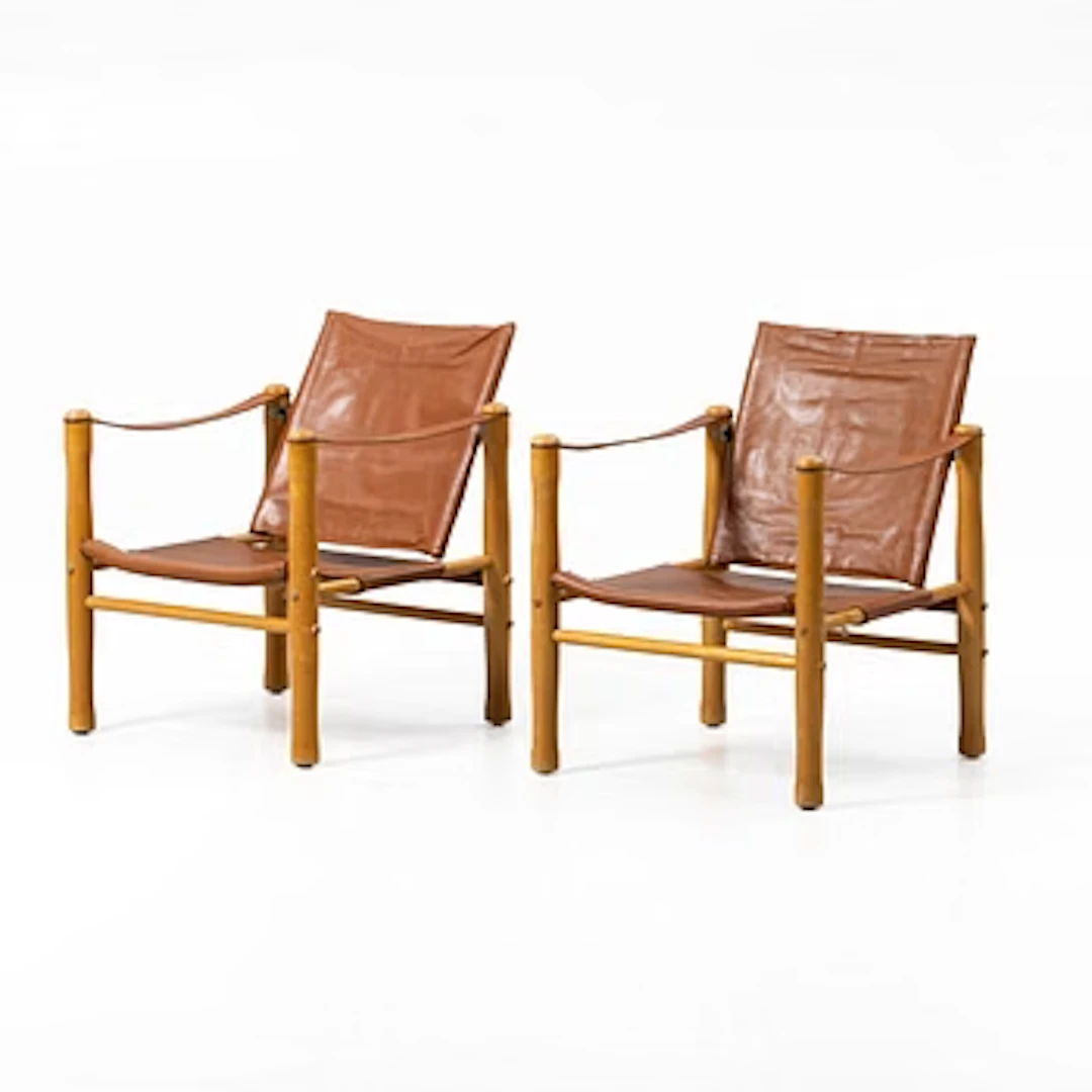 Elias Svedberg, A pair of armchairs, “Safari”, the Triva series, Nordiska