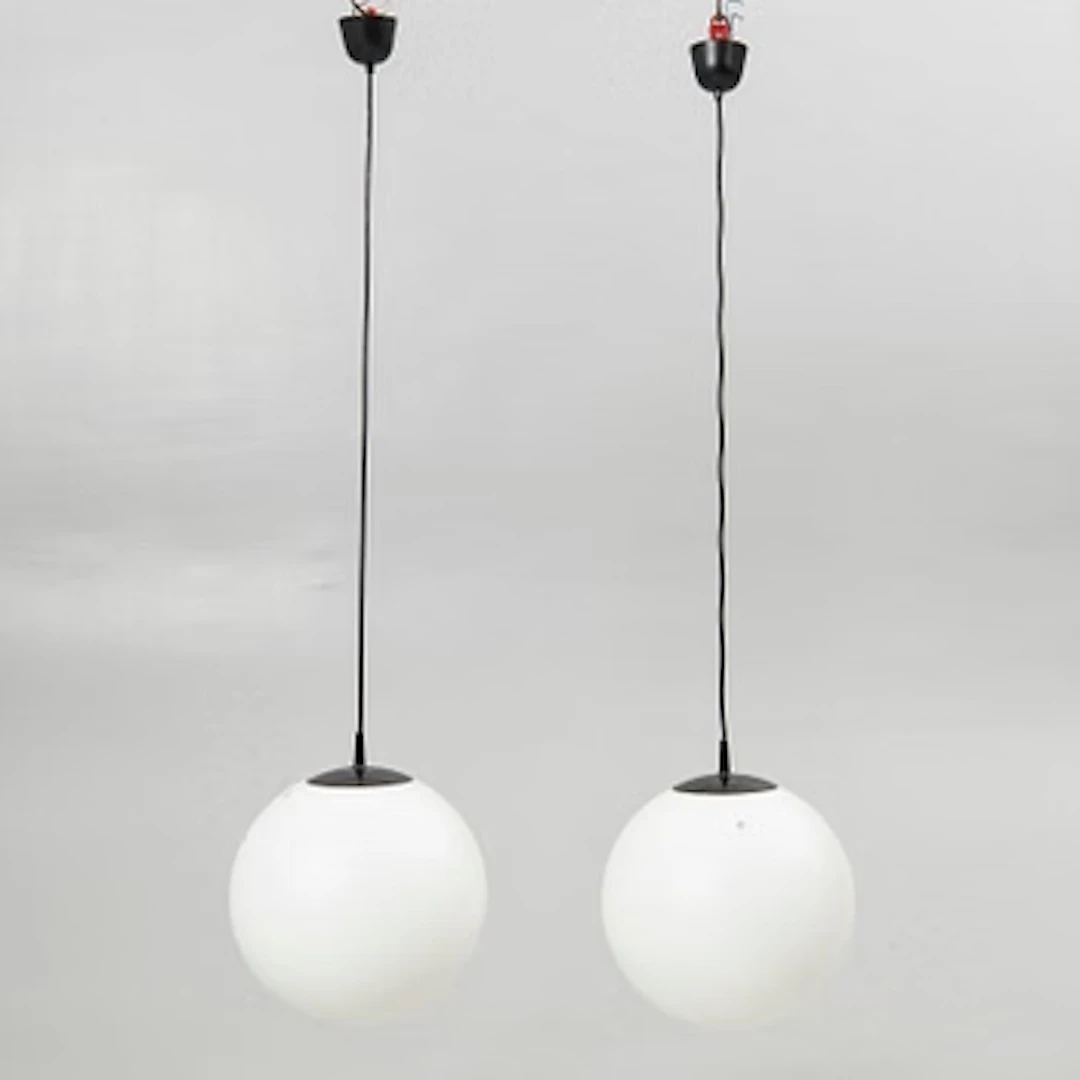Ceiling lamps, a pair, Putzler, Germany, 20th century.