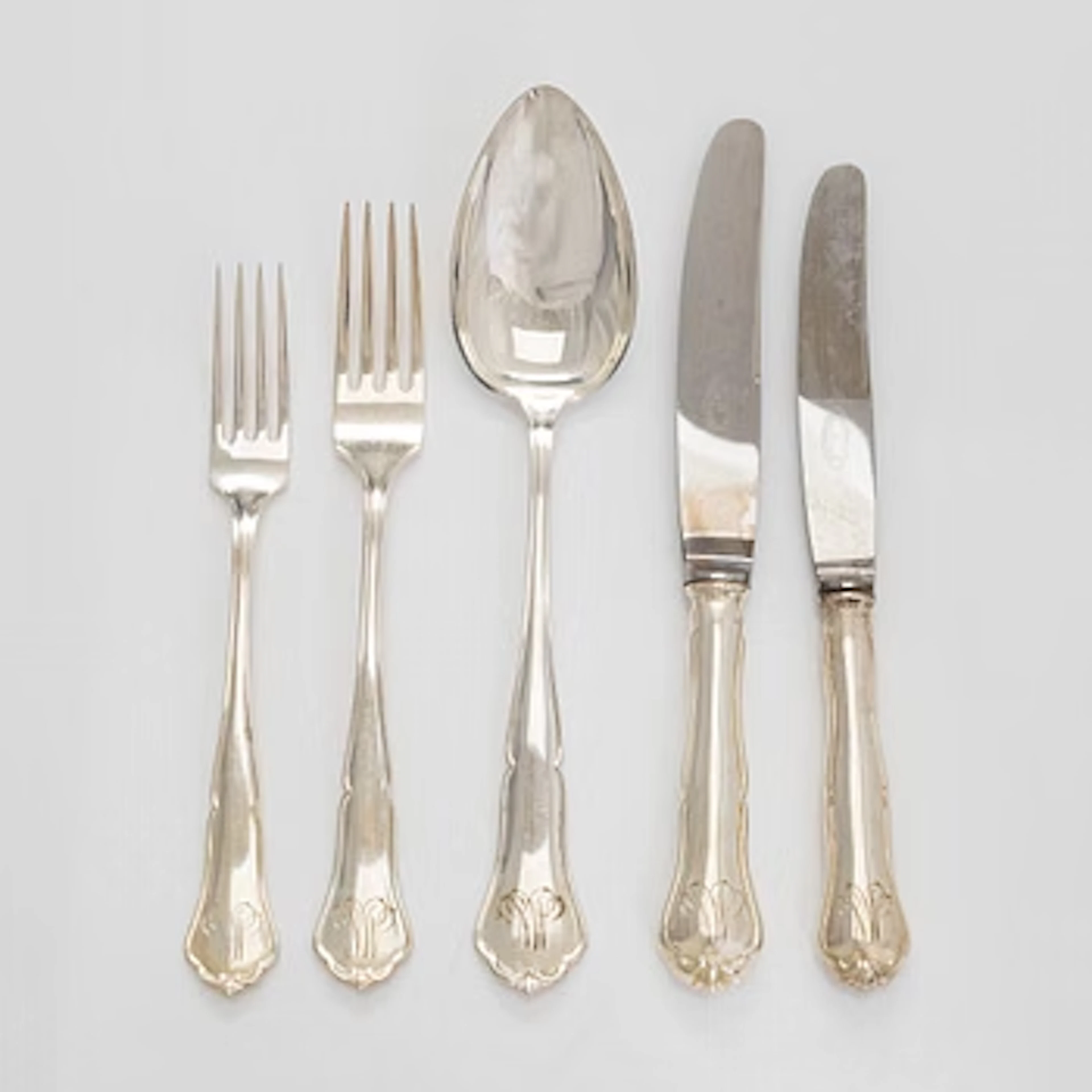 Silver cutlery, 43 pieces, "Chippendale", Kultakeskus, Tavastehus, 1960.