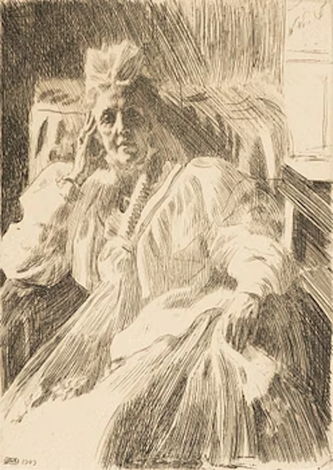 Anders Zorn, "Änkedrottning Sophia".
