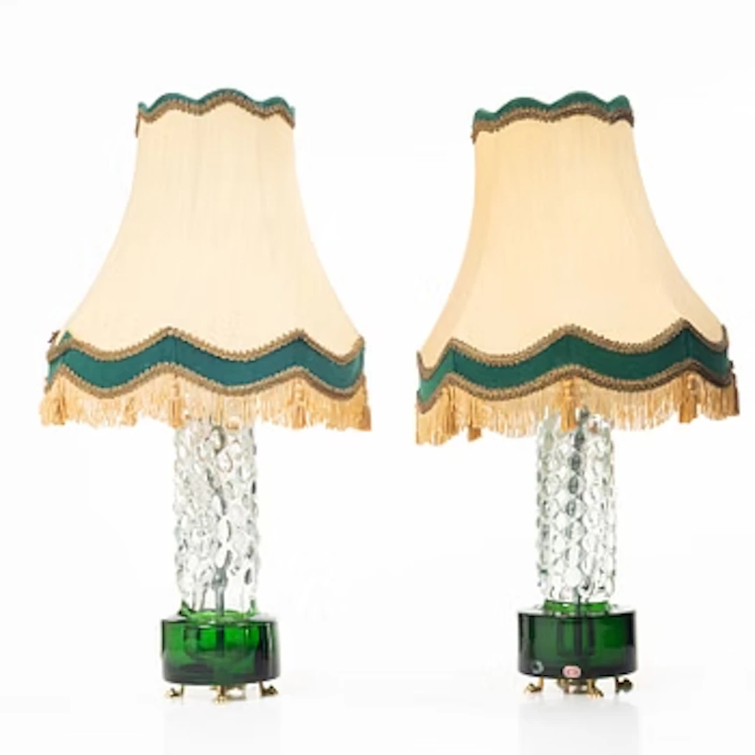 A pair of table lamps, Bohemia, Czechoslovakia, second half of the