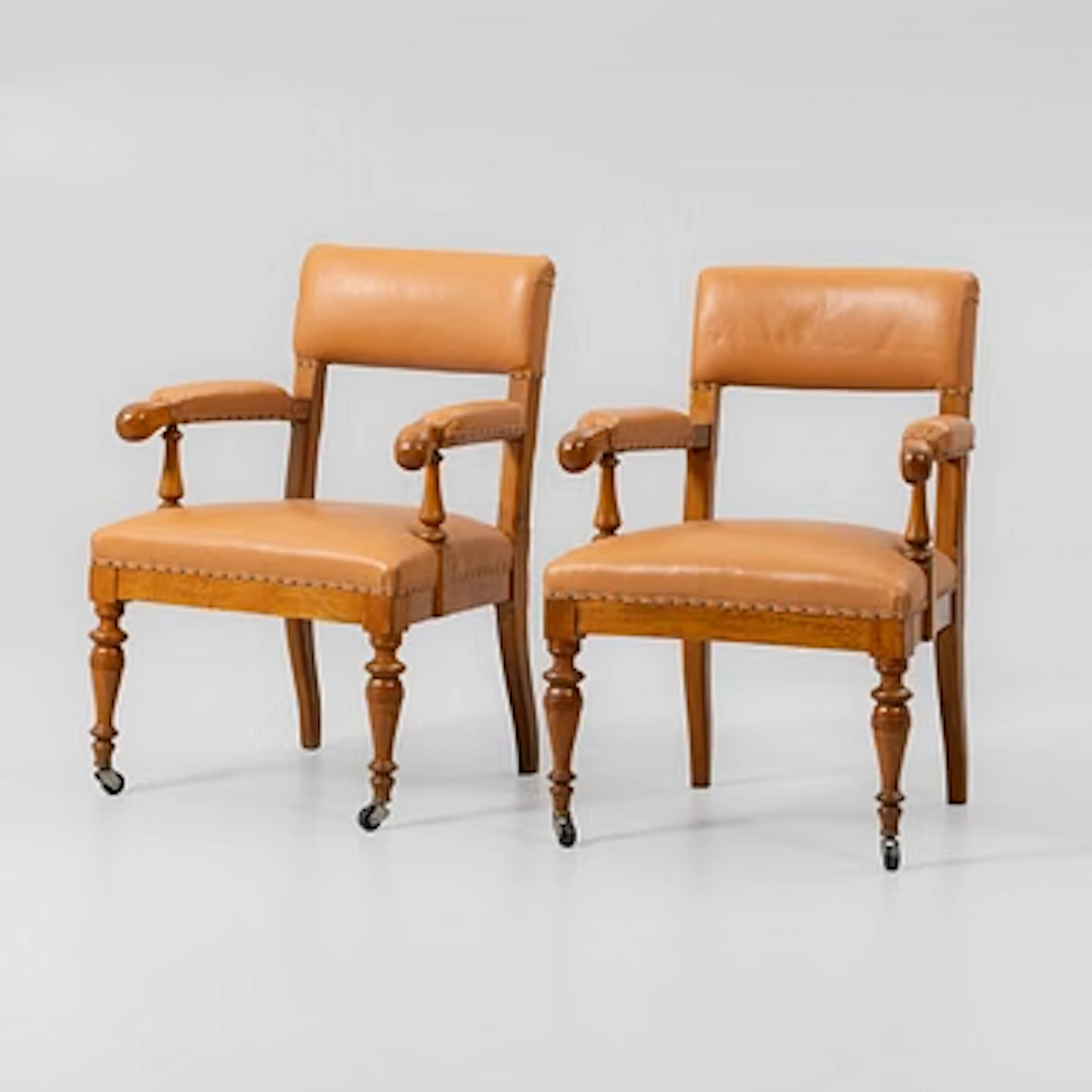 Armchairs, a pair, early 20th century.