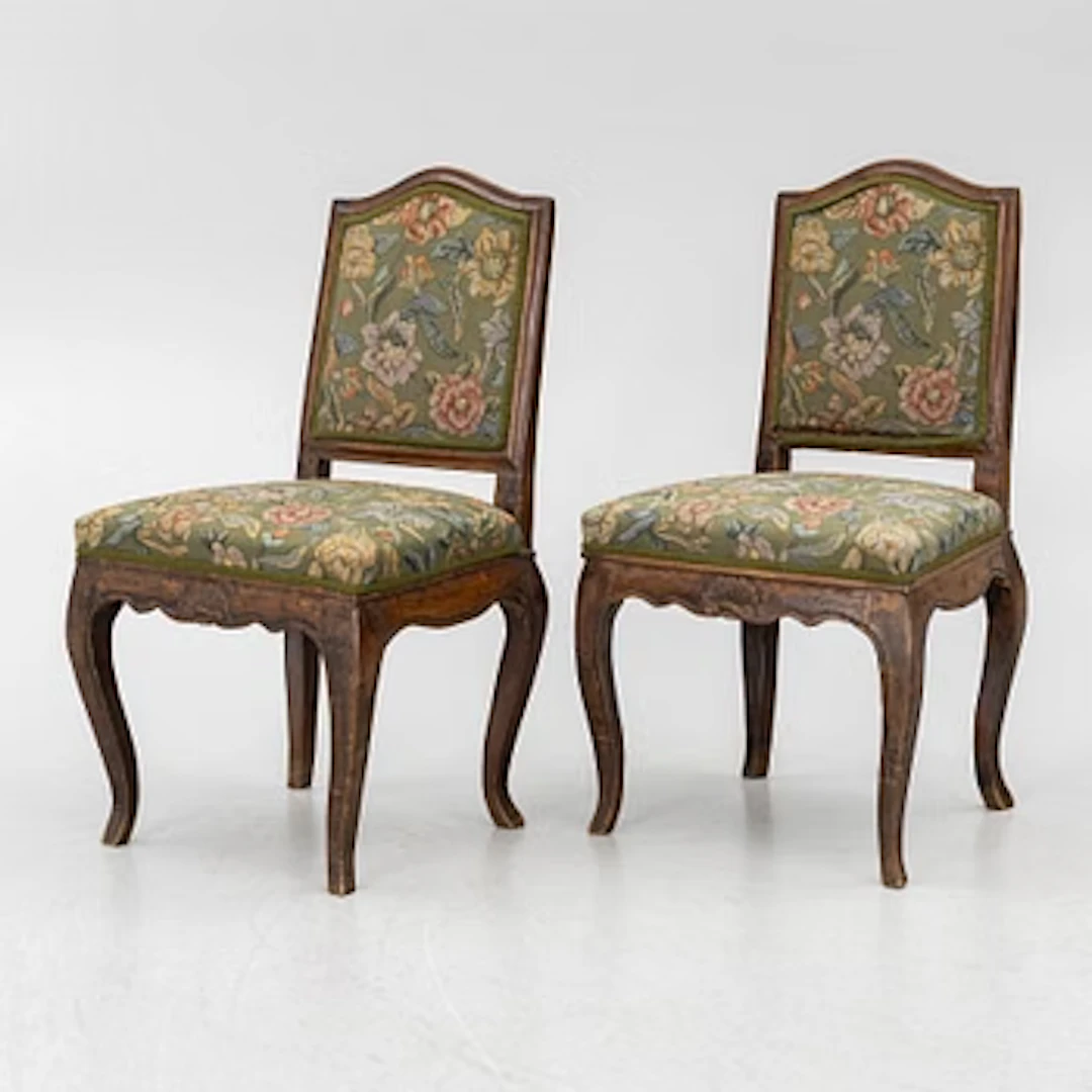 Chairs, a pair, Rococo, 18th century.