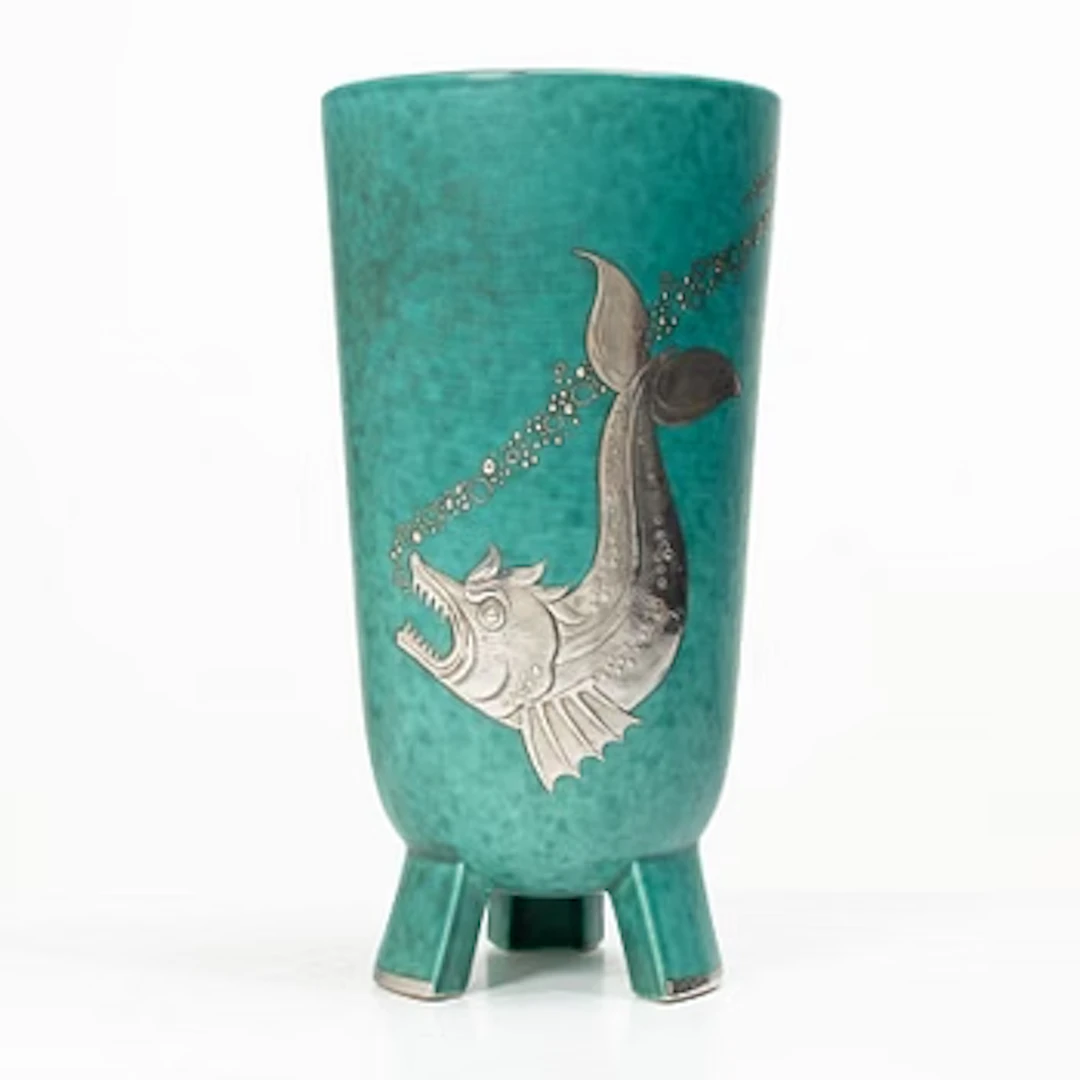 Wilhelm Kåge, Vase, “Argenta”, mid-20th century.