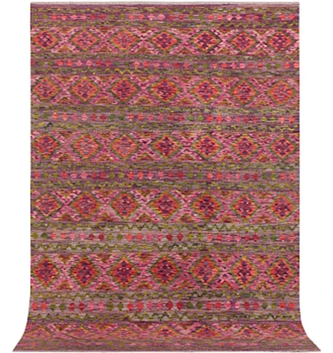 An Afghan Kelim carpet, c. 302 x 199 cm.