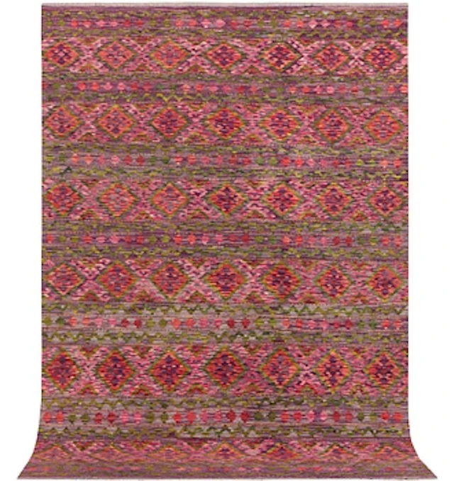 An Afghan Kelim carpet, c. 302 x 199 cm.