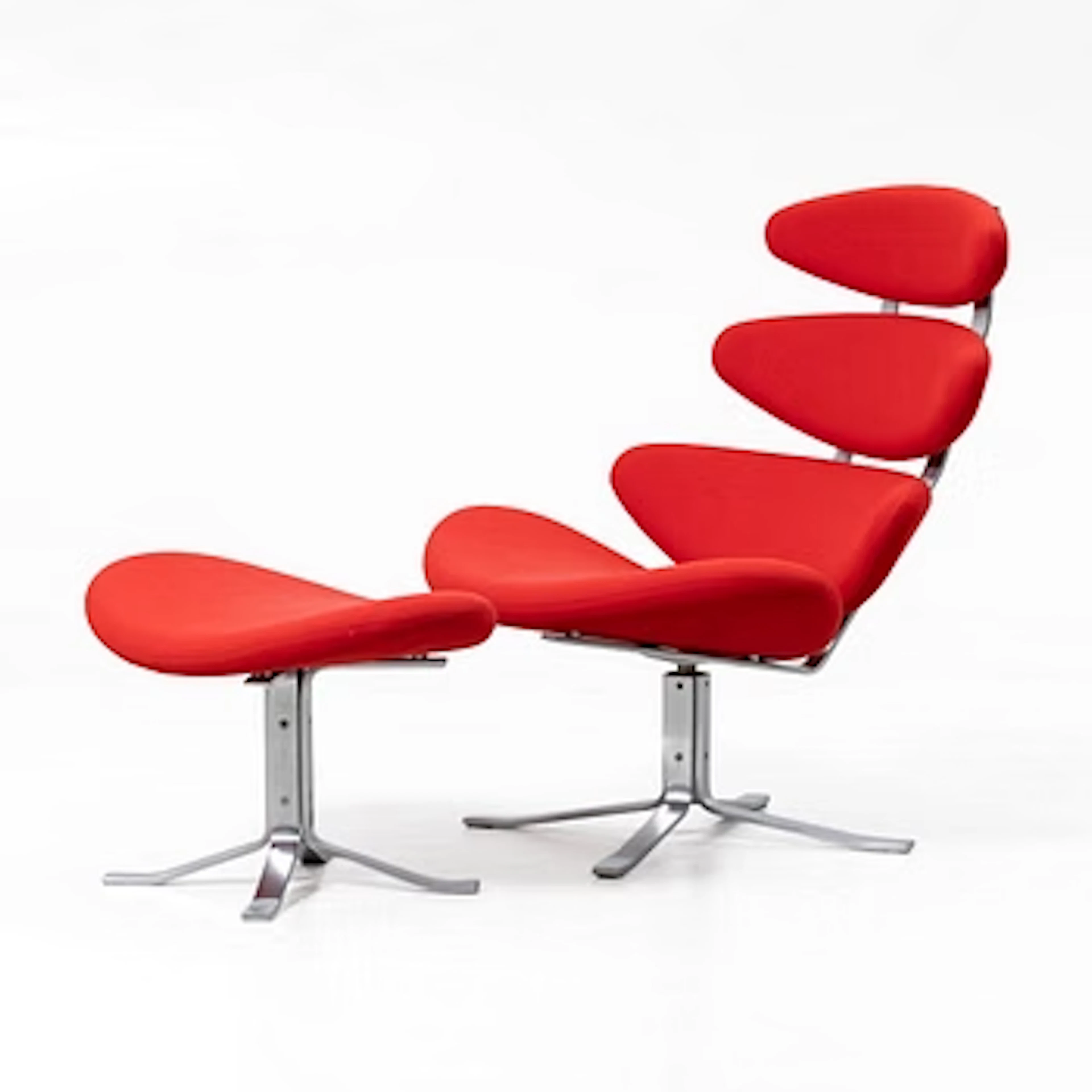 Poul M. Volther, Armchair with footstool, model "EJ 5"/"Corona Chair"