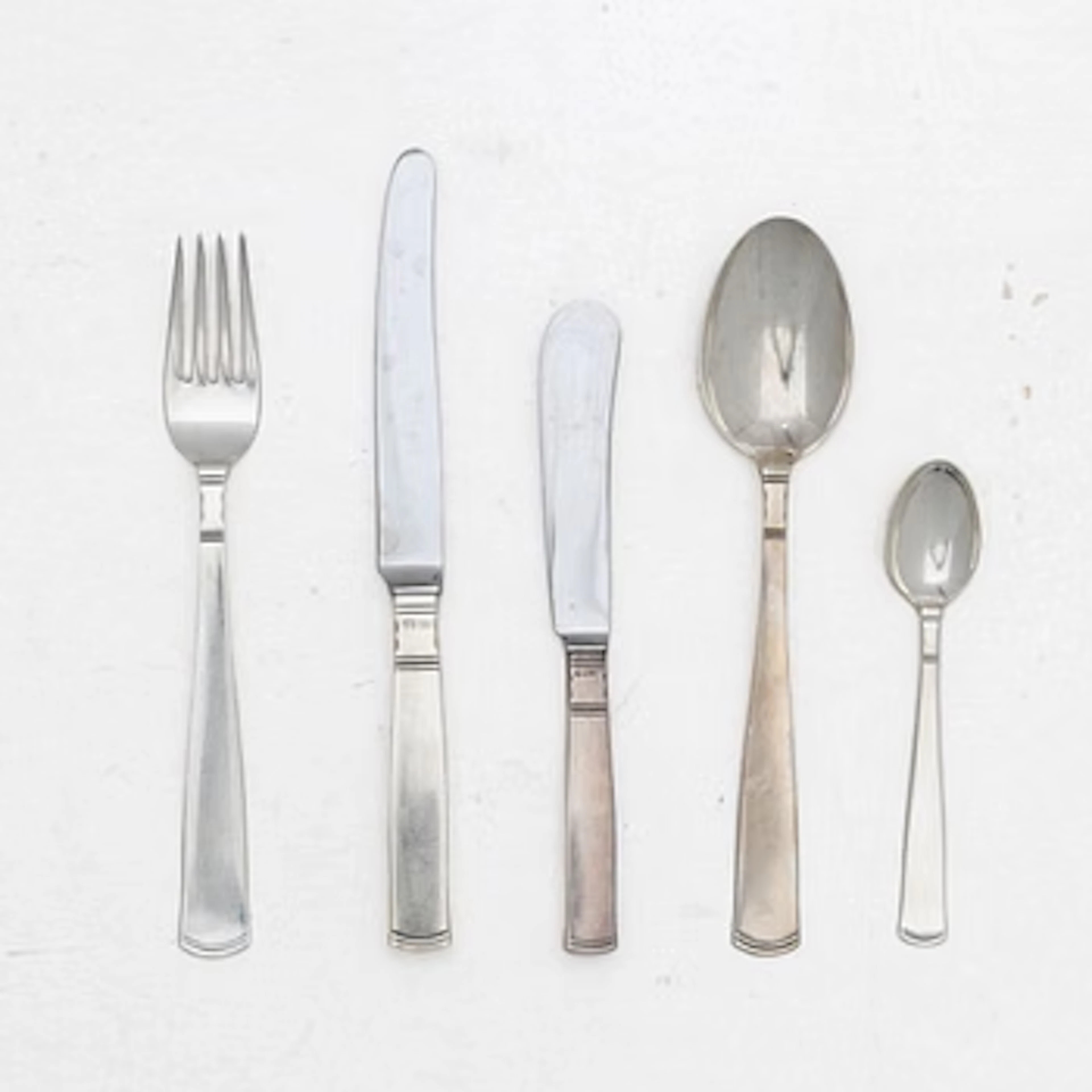 Jacob Ängman, Cutlery set, 55 pieces, silver, "Rosenholm", GAB.