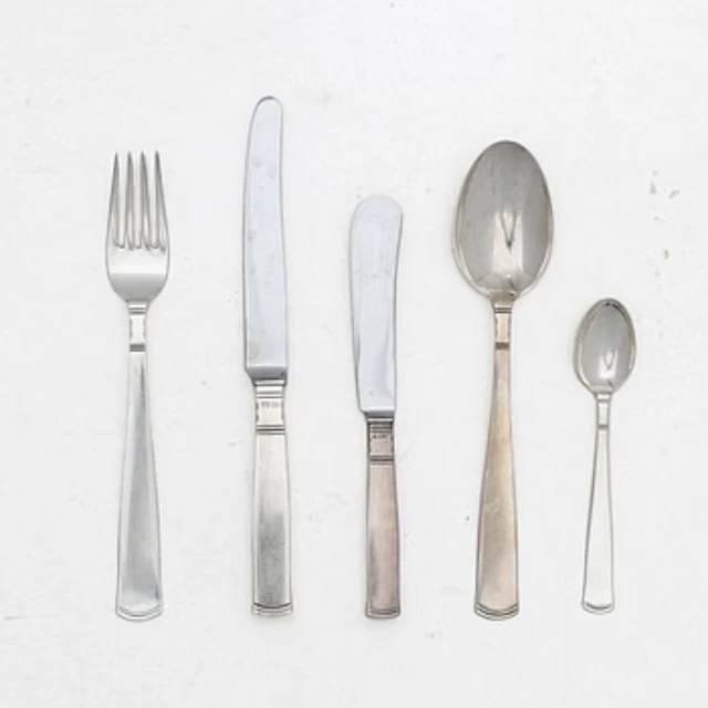 Jacob Ängman, Cutlery set, 55 pieces, silver, "Rosenholm", GAB.