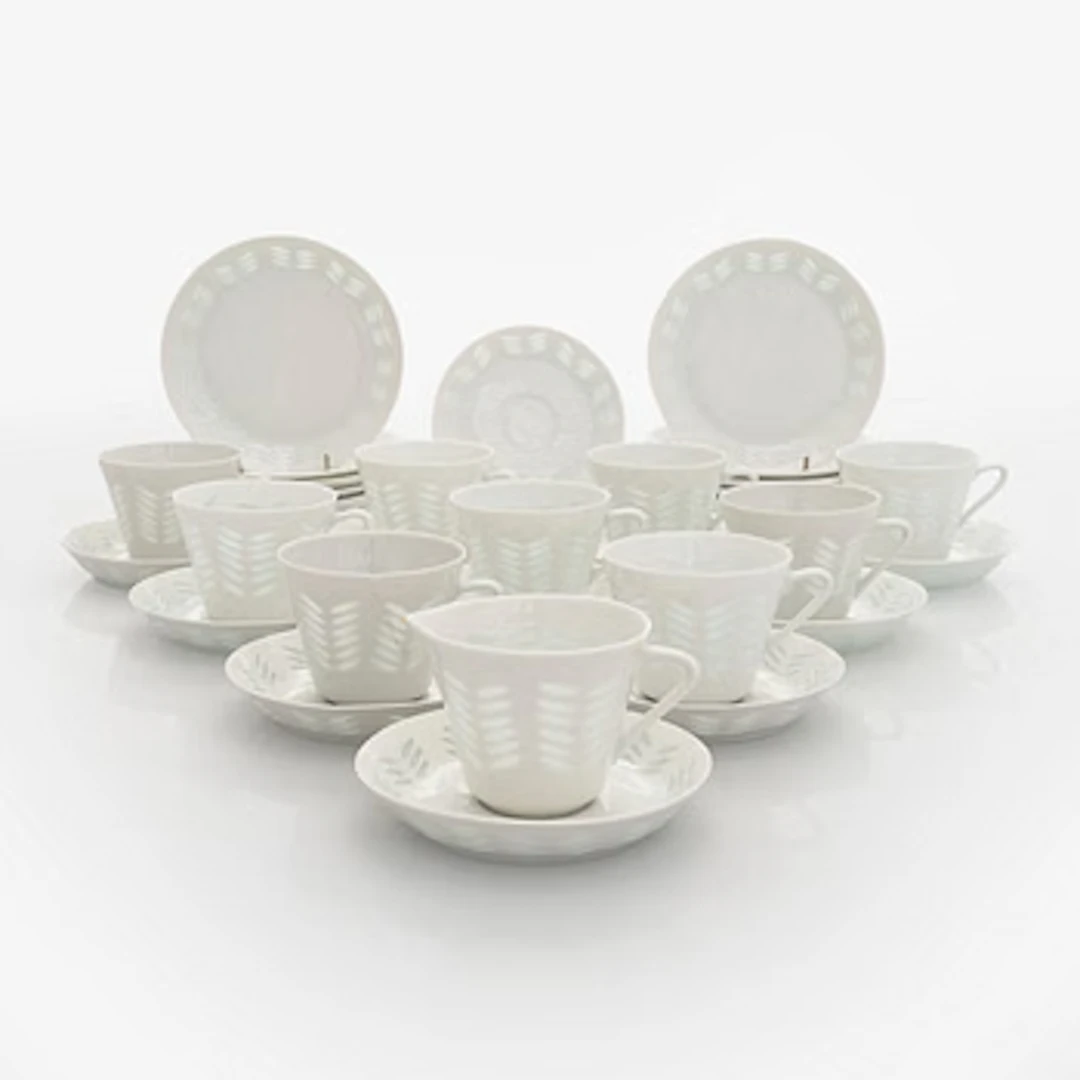 Friedl Holzer-Kjellberg, a 20-piece rice grain porcelain coffee service