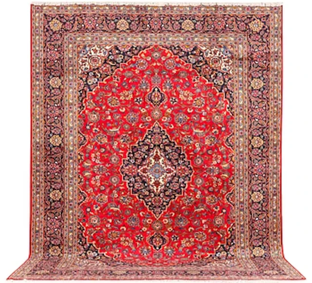 A Keshan carpet, c. 405 x 300 cm.