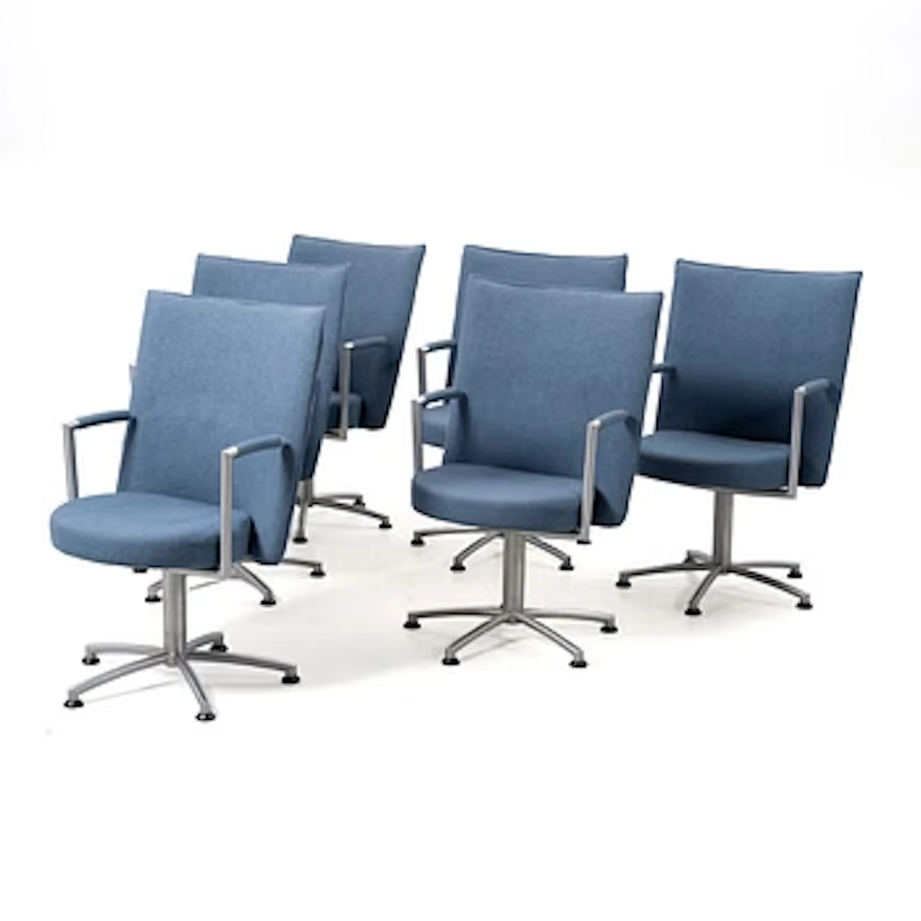 Swivel chairs, 6, “Partner”, Erik Jörgensen Möbelfabrik, Denmark.