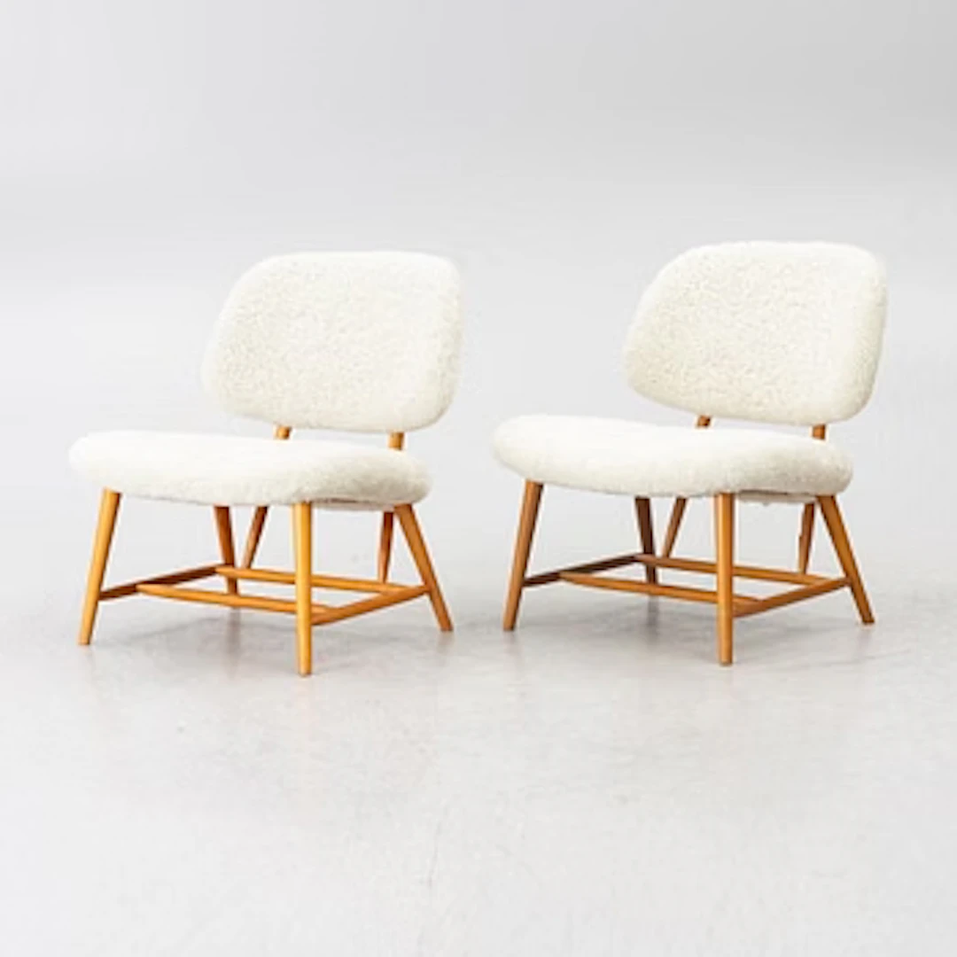 Alf Svensson, Armchairs, a pair, “TeVe”, Bra Bohag, Studio Ljungs