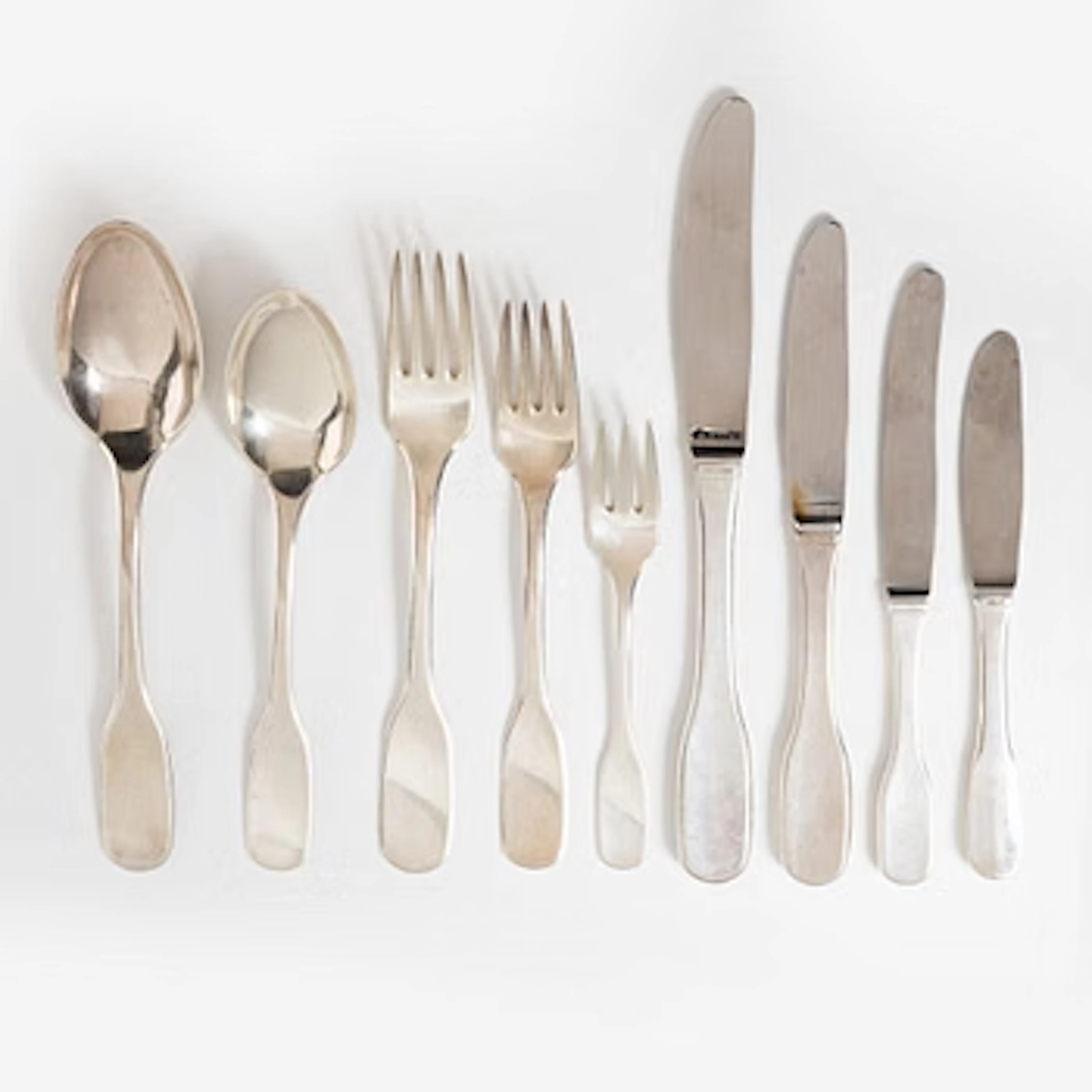 A Danish sterling silver cutlery set, "Susanne", Hans Hansen, mid-20th
