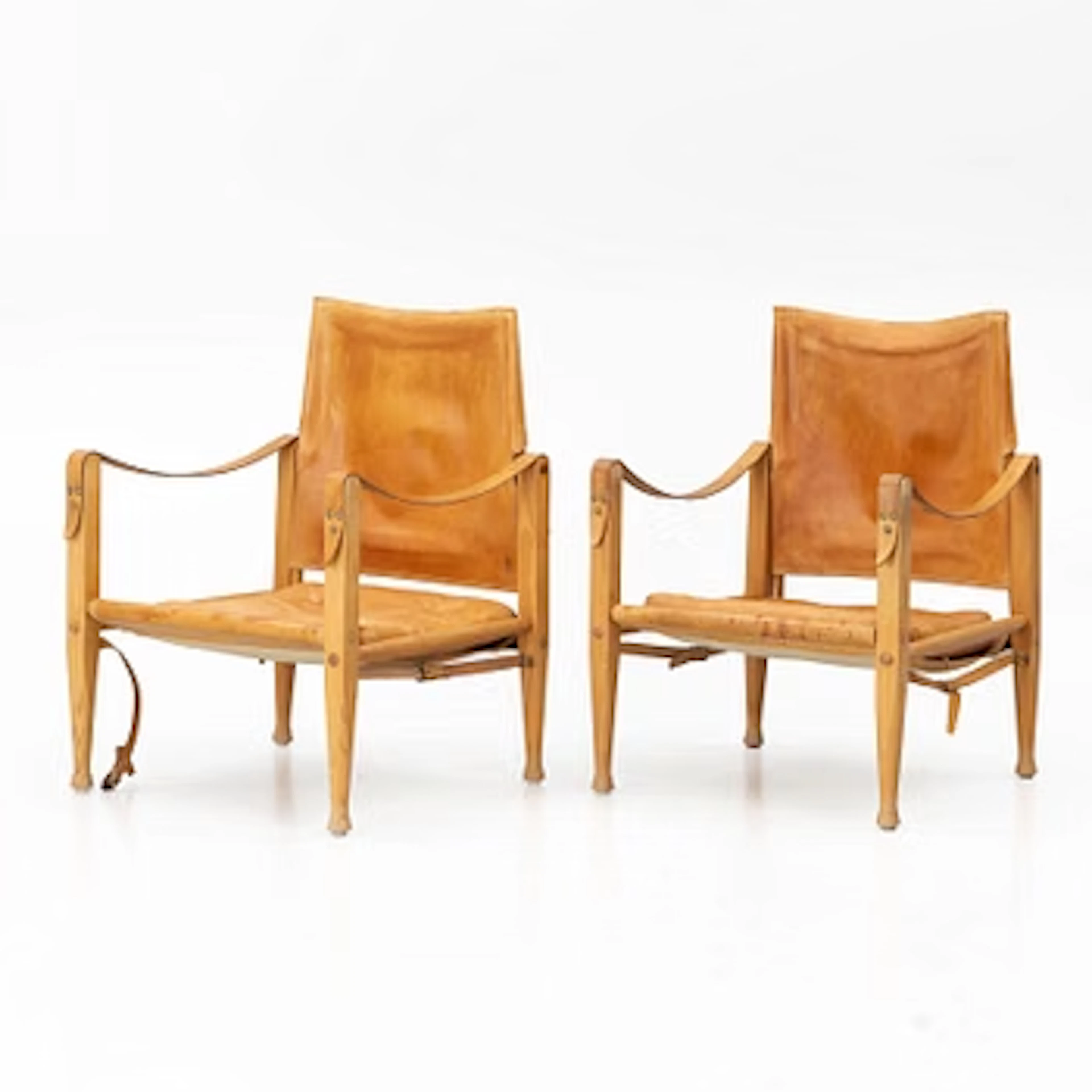 Kaare Klint, Armchairs, “Safari”, a pair, Rud. Rasmussens Snedkerier