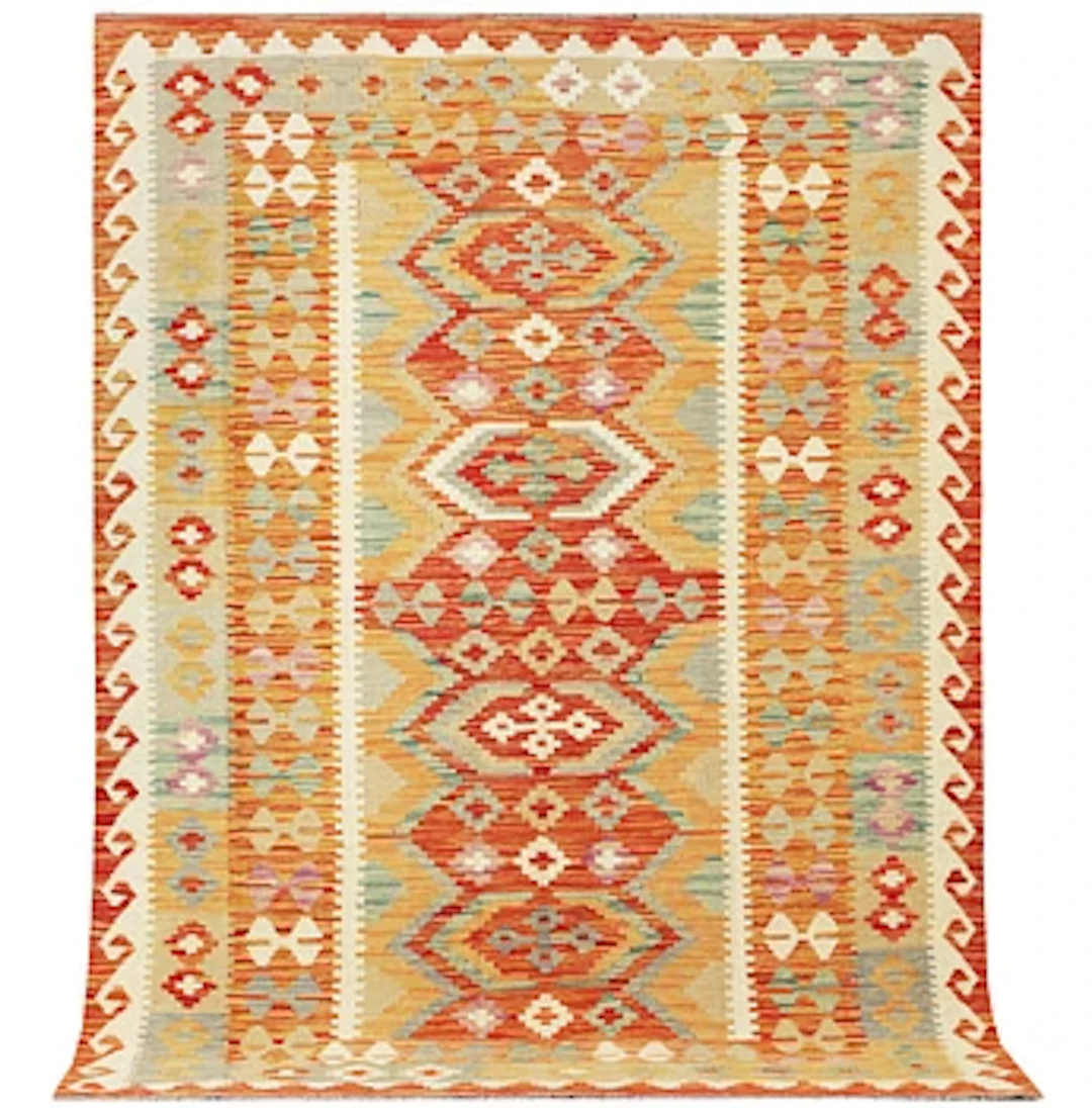 An Afghan Kelim carpet, c. 200 x 150 cm.