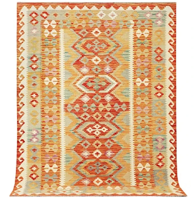 An Afghan Kelim carpet, c. 200 x 150 cm.