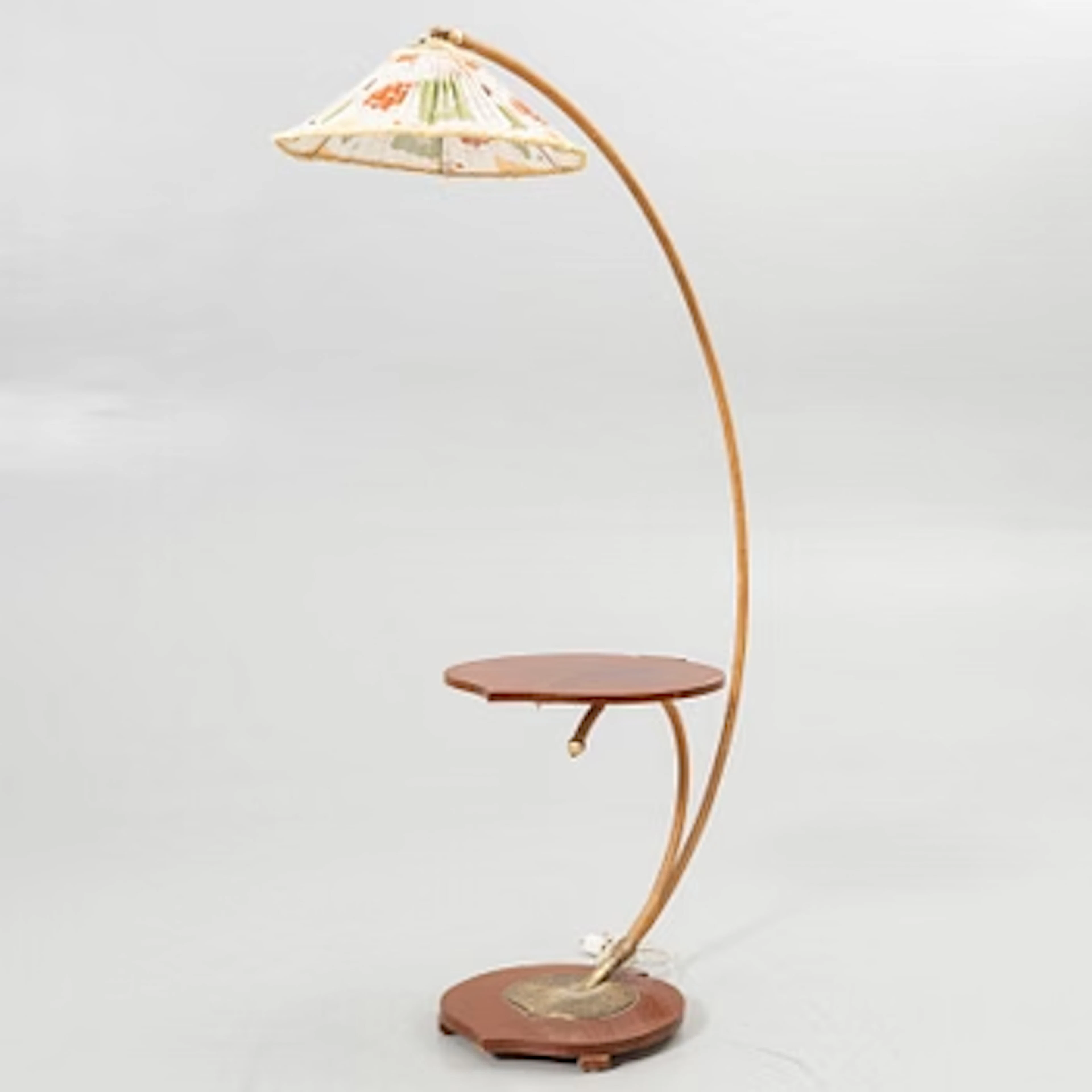 Floor lamp, swan-neck model, first half of the 20th century.