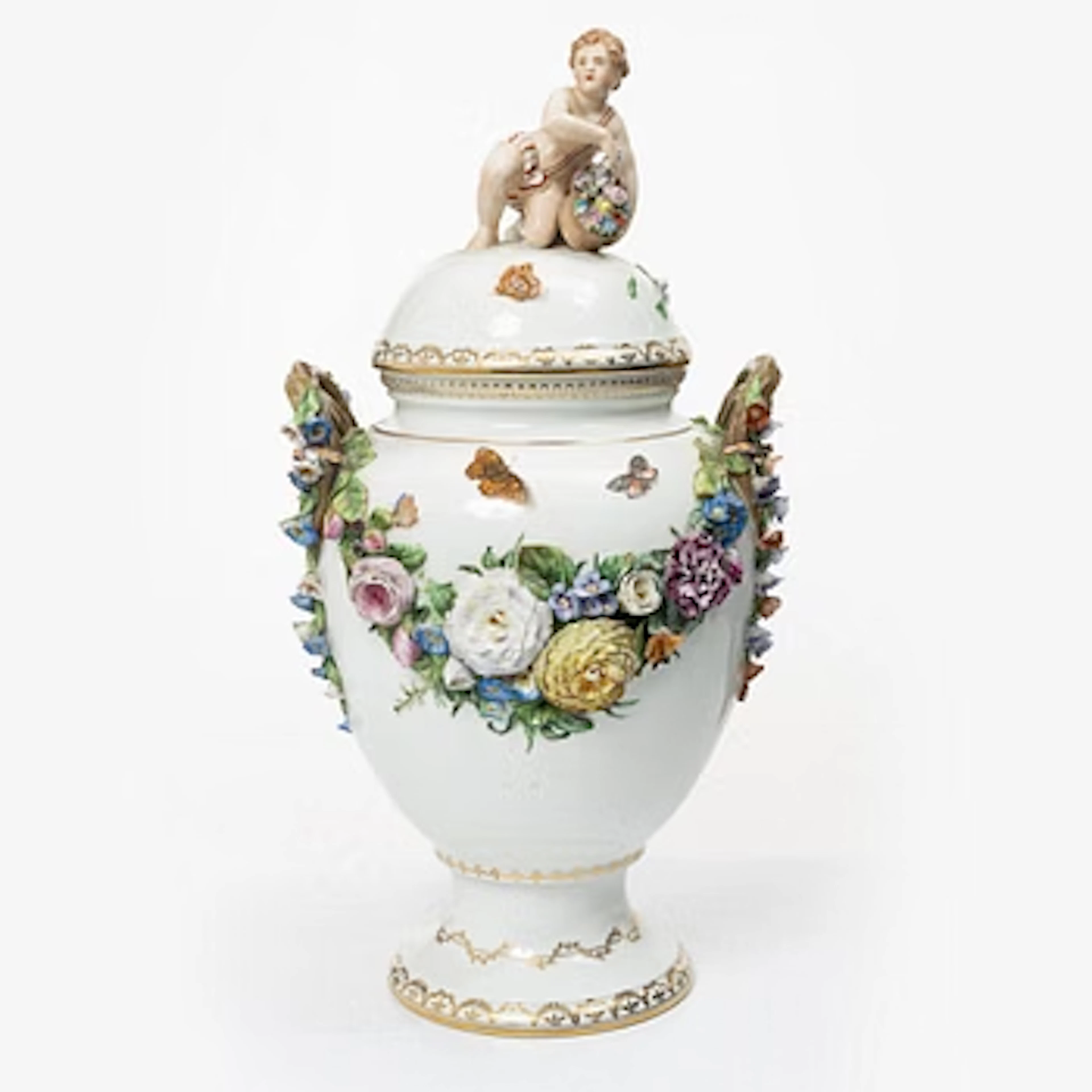 Royal Copenhagen, An ornamental urn, porcelain, Denmark, 19th century.