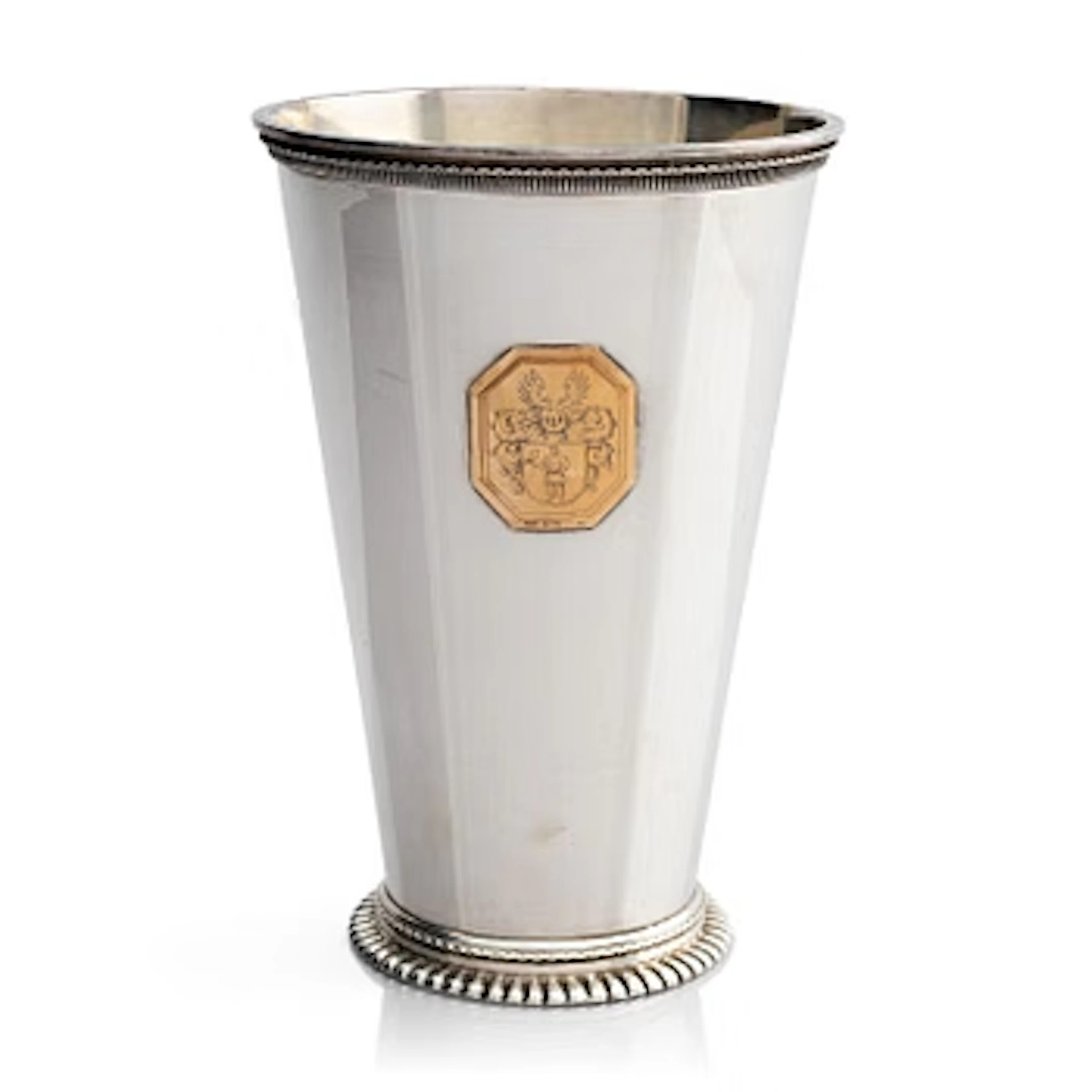 A Swedish silver and 18K gold beaker, mark of CG Hallberg, Stockholm 1937.