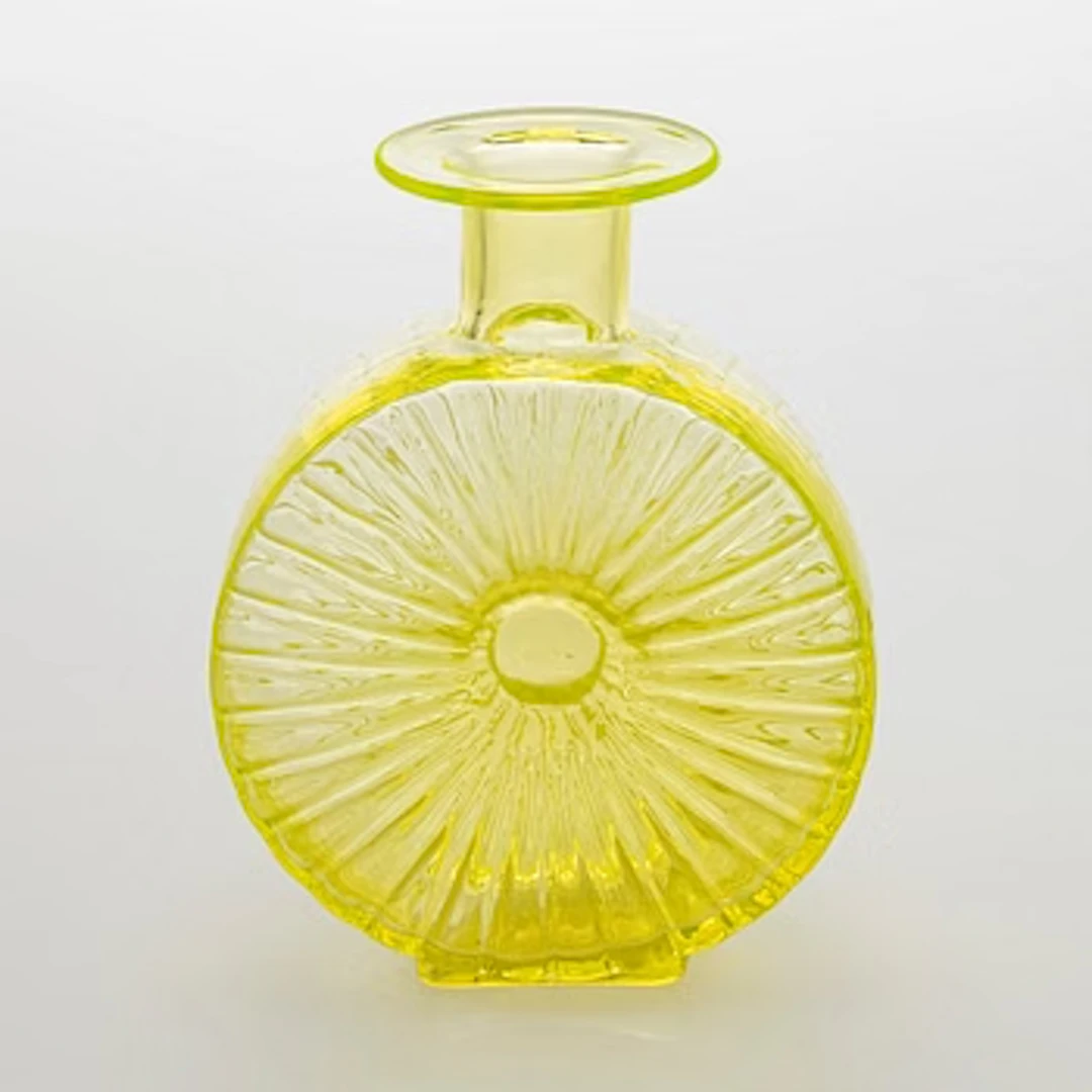 Helena Tynell, a "Sun bottle" for Riihimäen Lasi Oy. In production 1964-1974.