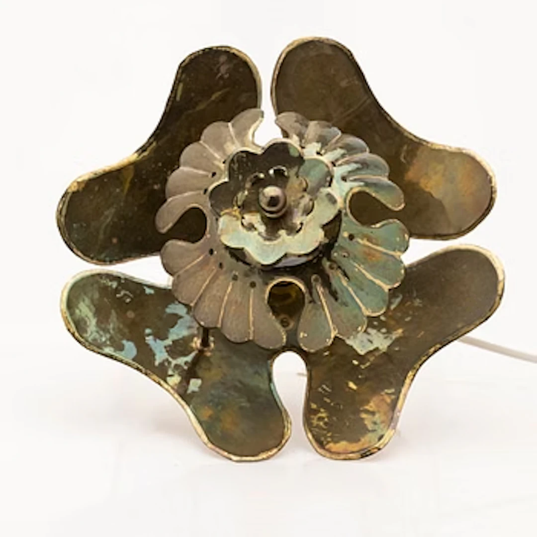 Lars Holmström, Wall lamp, brass, Arvika, mid-20th century.
