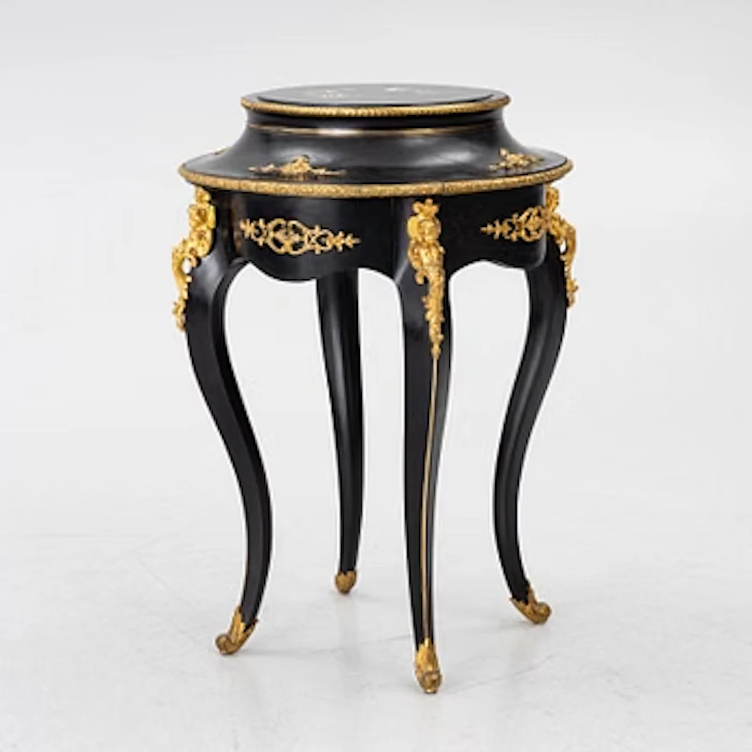A rococo-revival pietre dure-top table, later part 19th century.