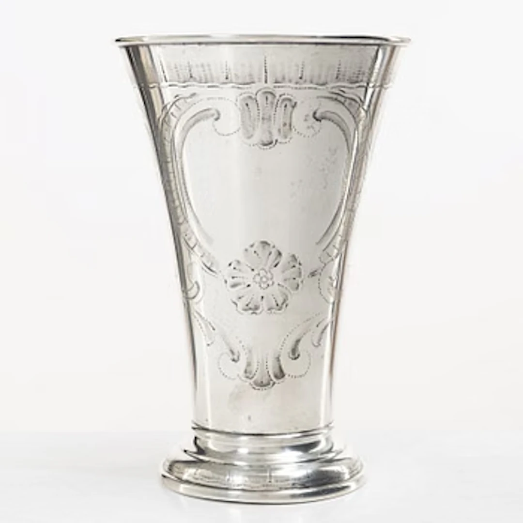 C.G. Hallberg, Beaker, silver, Rococo style, Stockholm 1931.