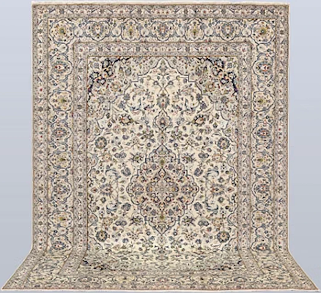 A Keshan carpet, 347 x 245 cm.