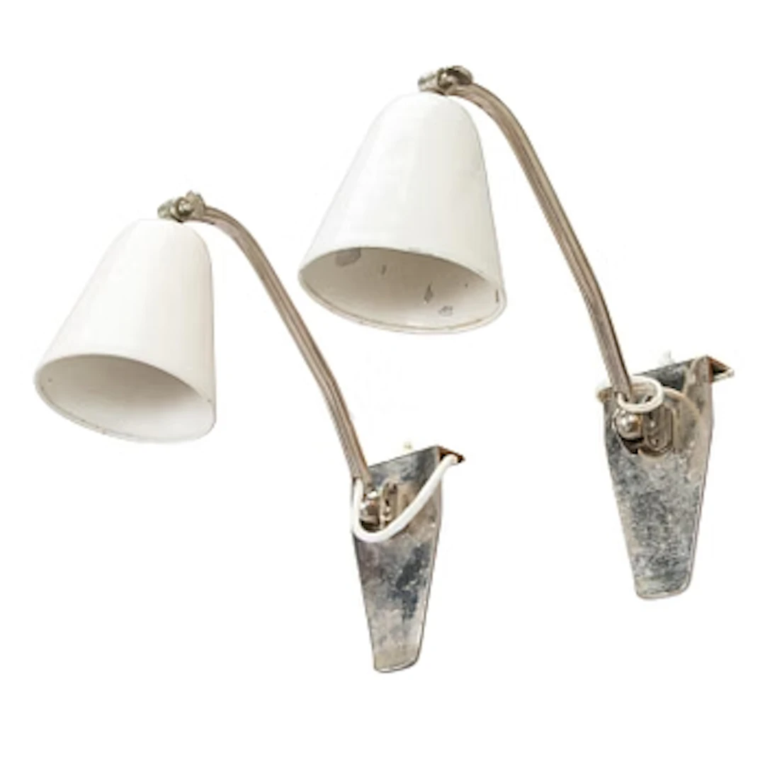 Alvar Aalto, Table lamps/reading lamps, a pair, model 5267 for Taito, 1933.