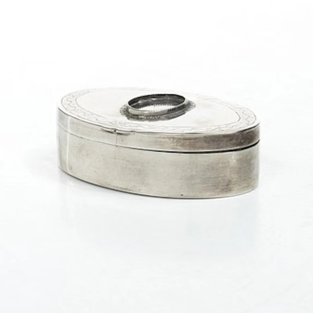 A Swedish silver snuff box, mark of Peter Andreas Thomasson, Karlskrona, 1855.